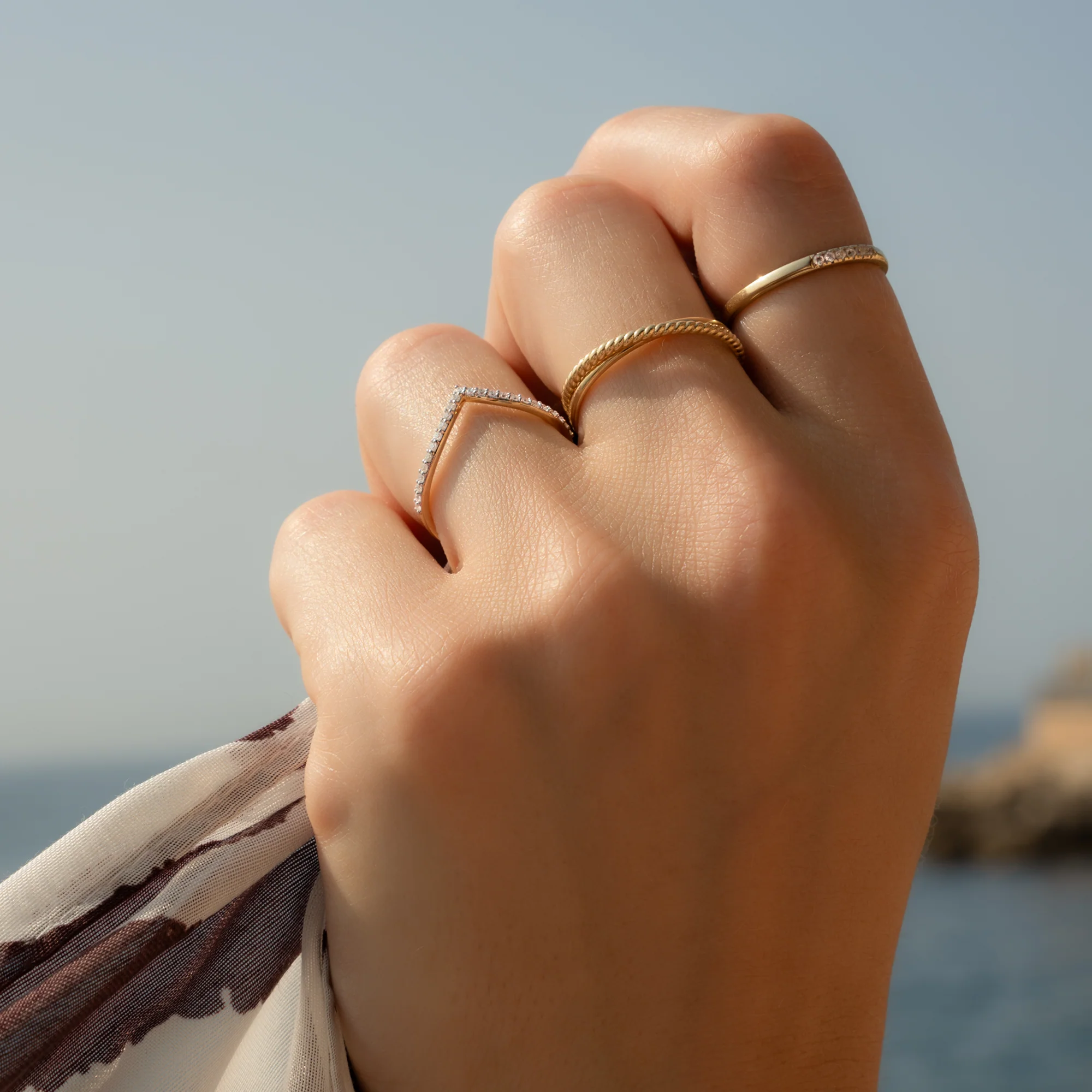 Cubic Zirconia Line Ring - Image 3