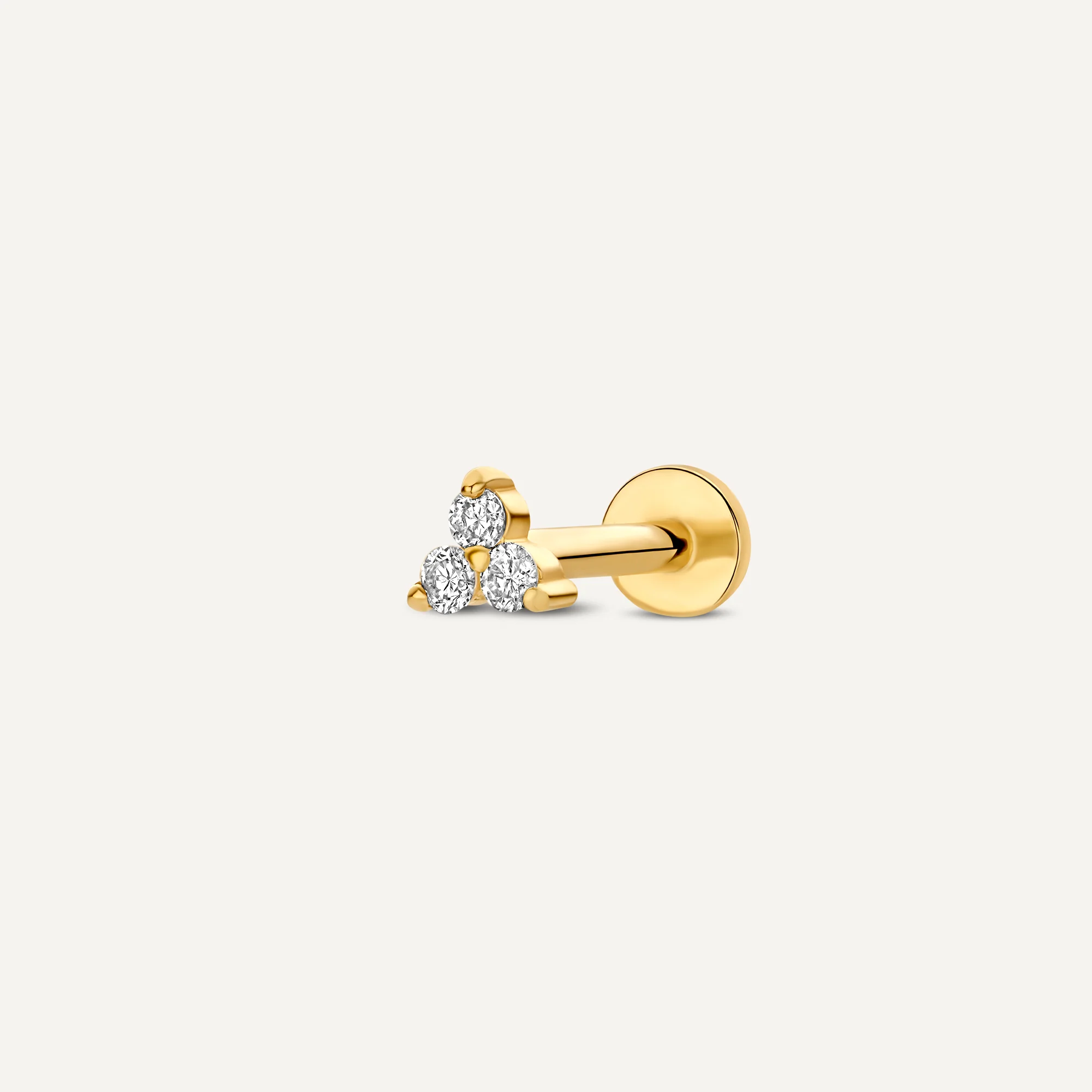 Diamond Lotus Bar Piercing Set (0.02 ct) - Image 3