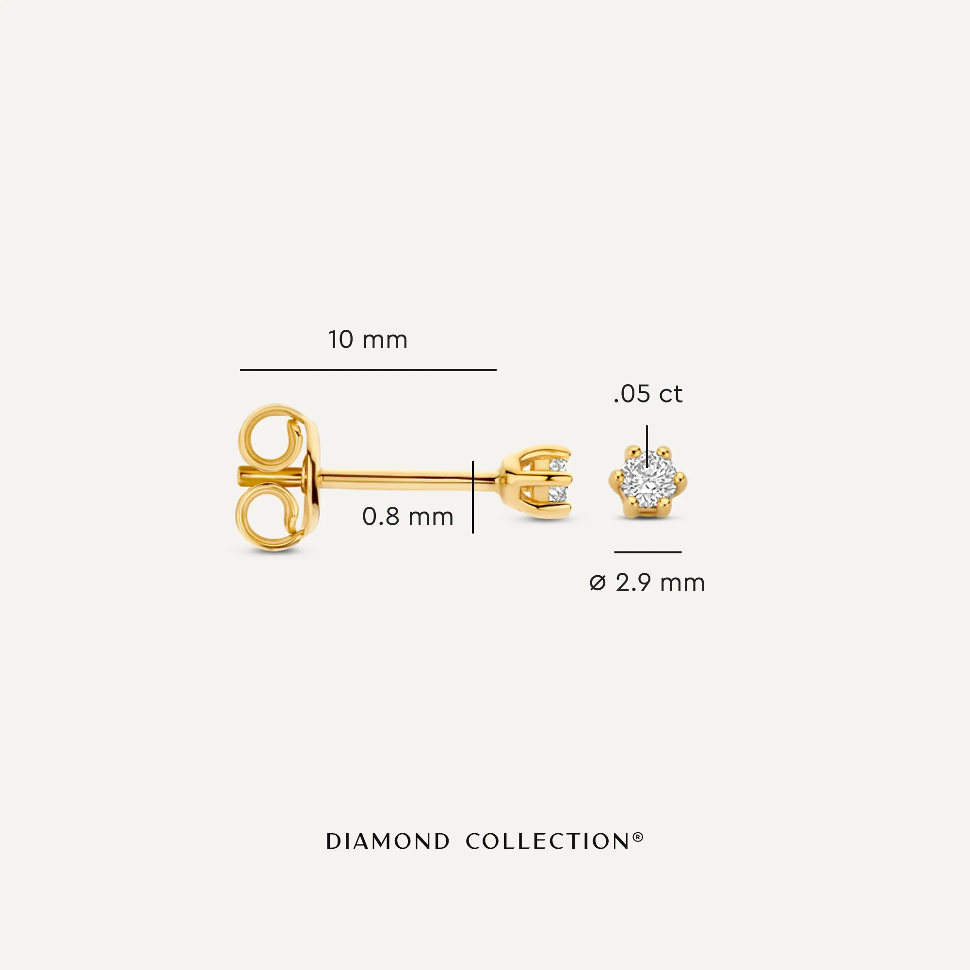 Six Prong Diamond Studs (0.10 ct) - Image 4
