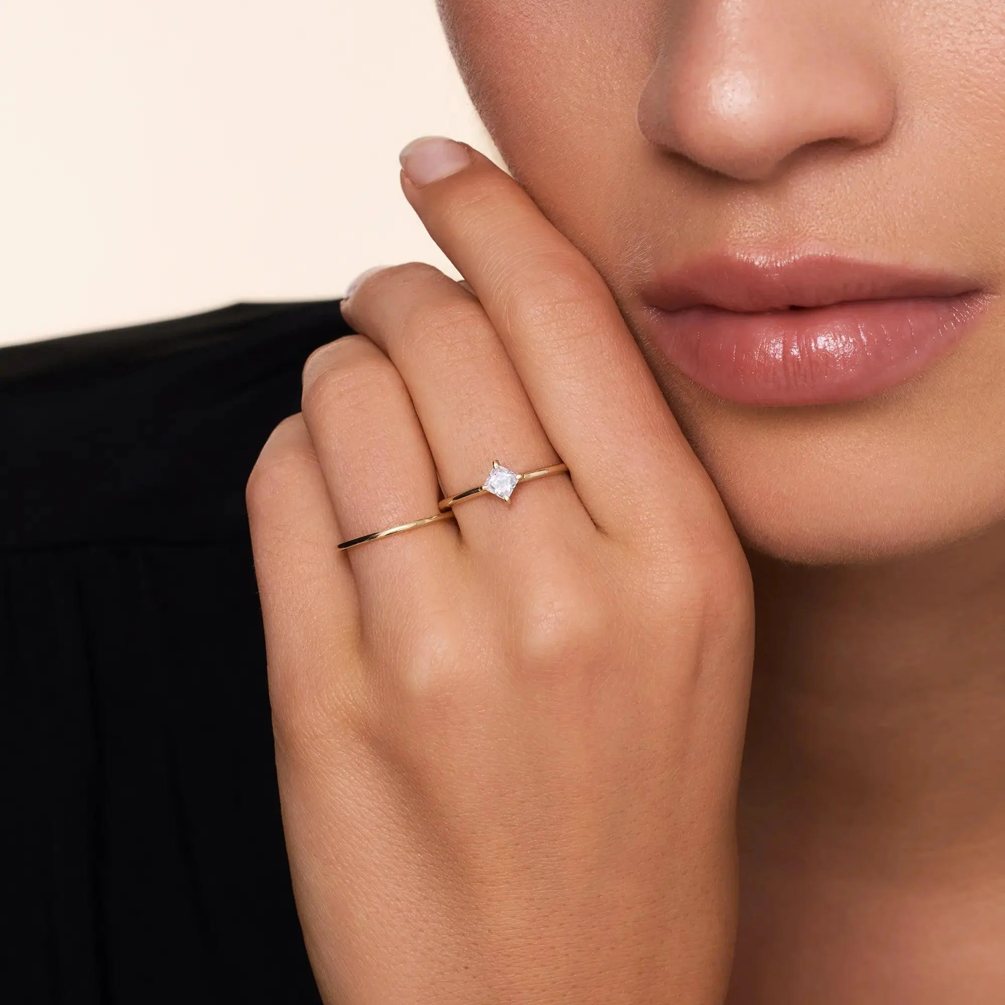 1 mm Slim Curve Band Ring - Image 3