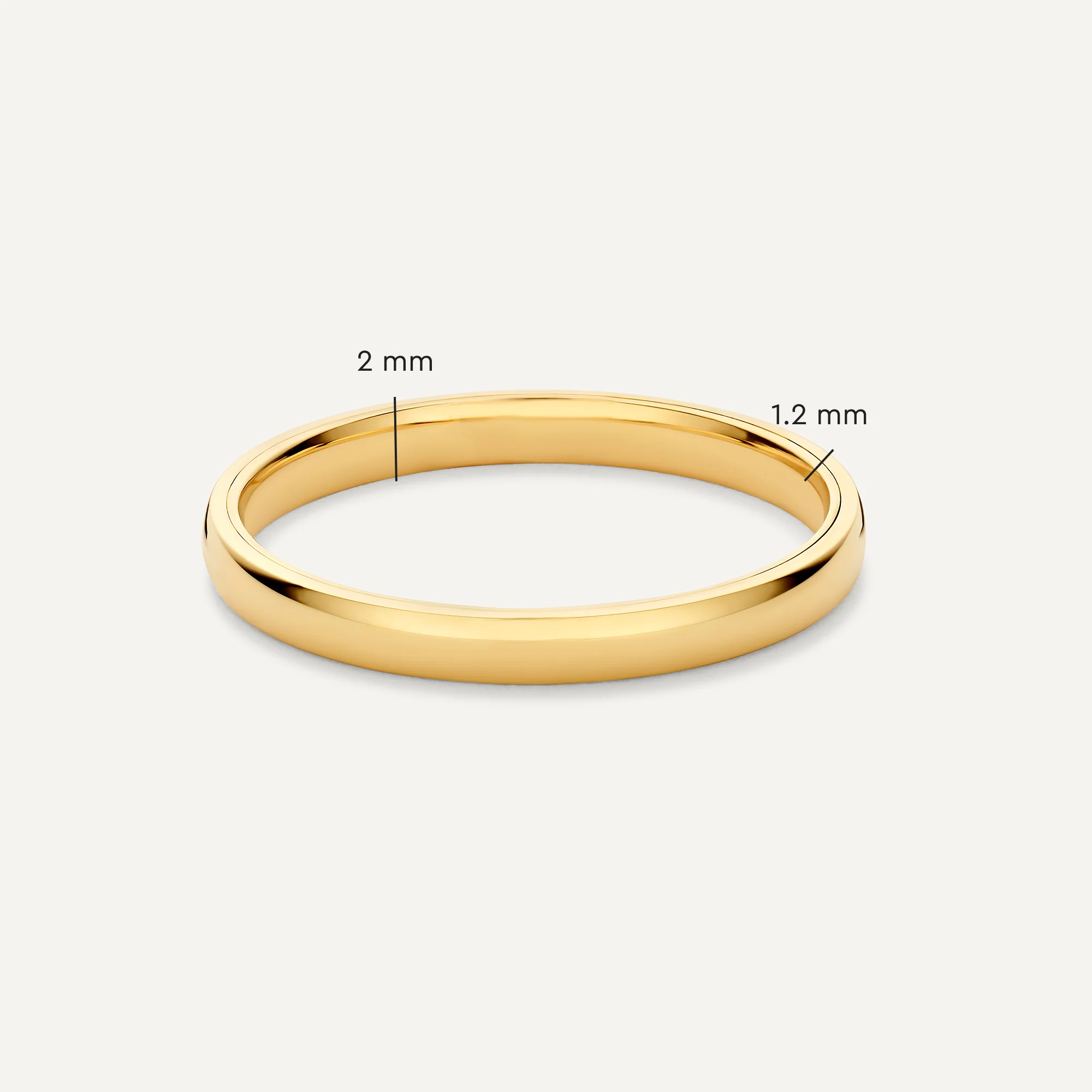 2 mm Curve Band Ring - Image 6