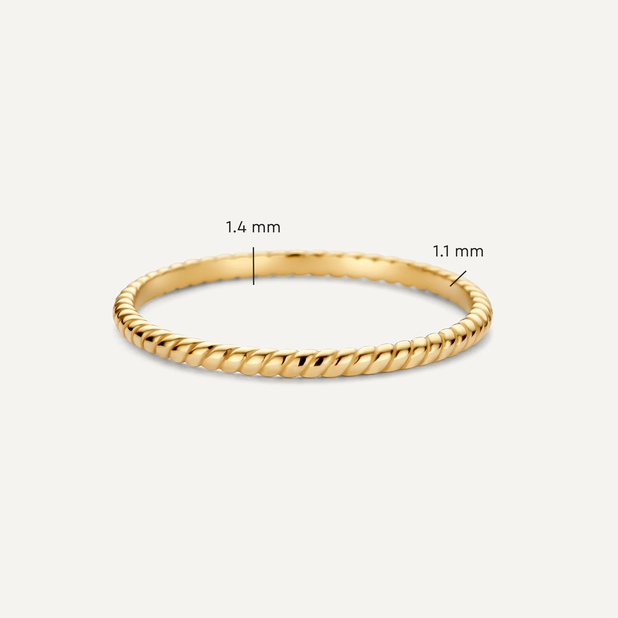 2 mm Essentials Twisted Ring Set - Image 7