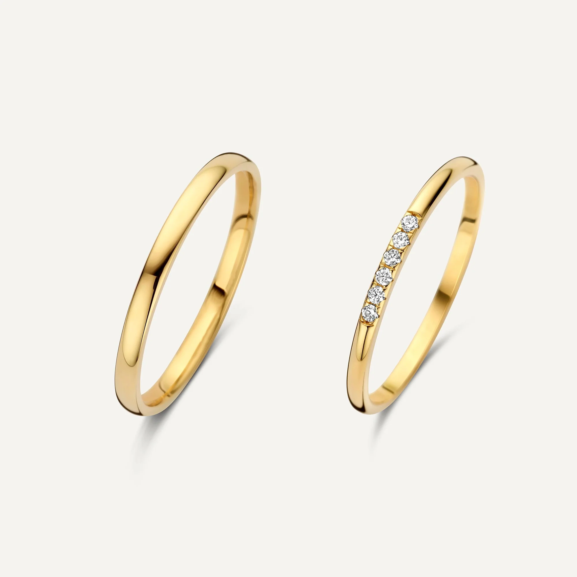 2 mm Zirconia Line Ring Set