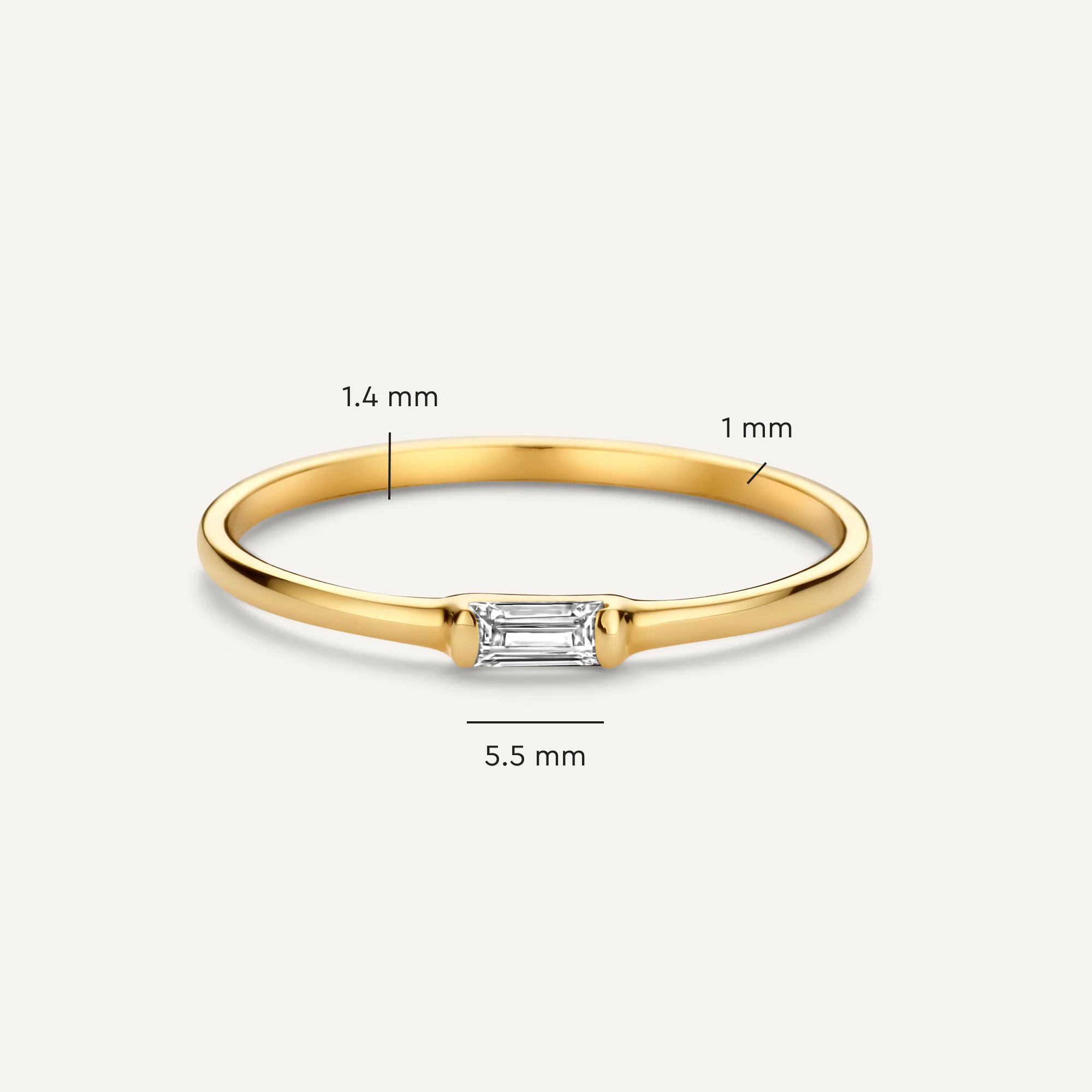 Baguette Cut Cubic Zirconia Ring - Image 5