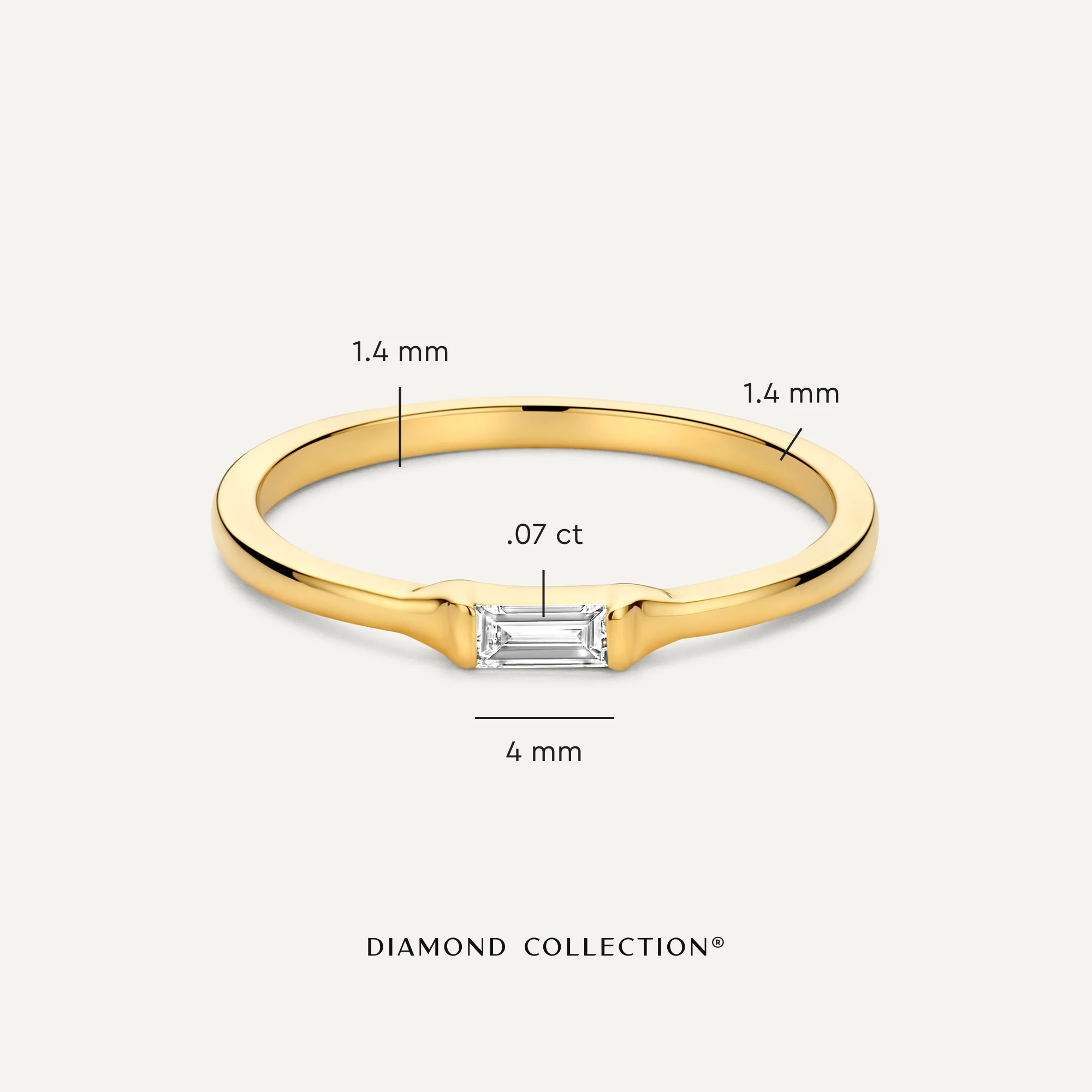 Baguette Cut Diamond Ring (0.07 ct) - Image 5