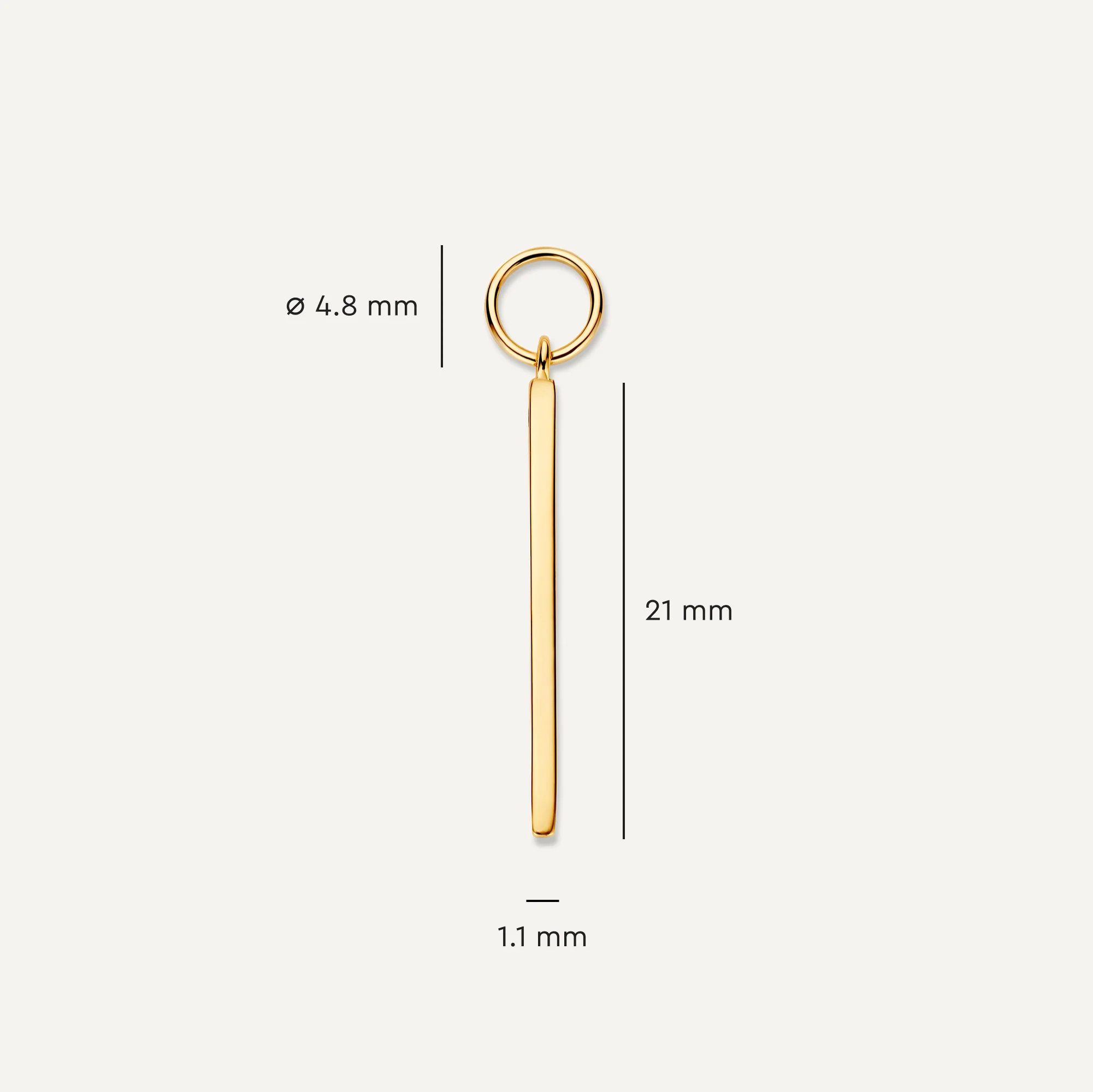 Bar Hoop Charm (21 mm) - Image 5
