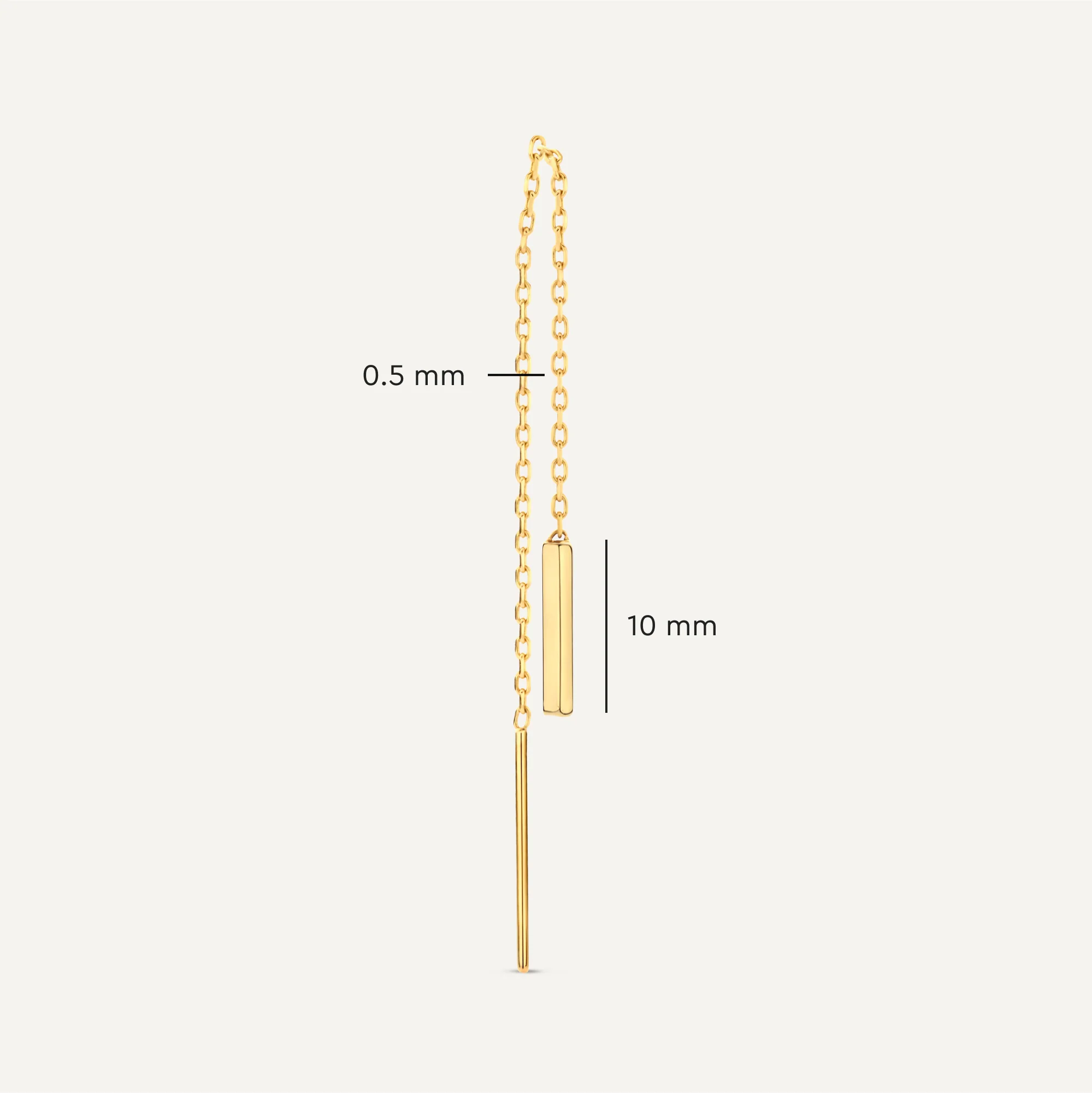 Bar Pull Through Drop Earrings - Image 6