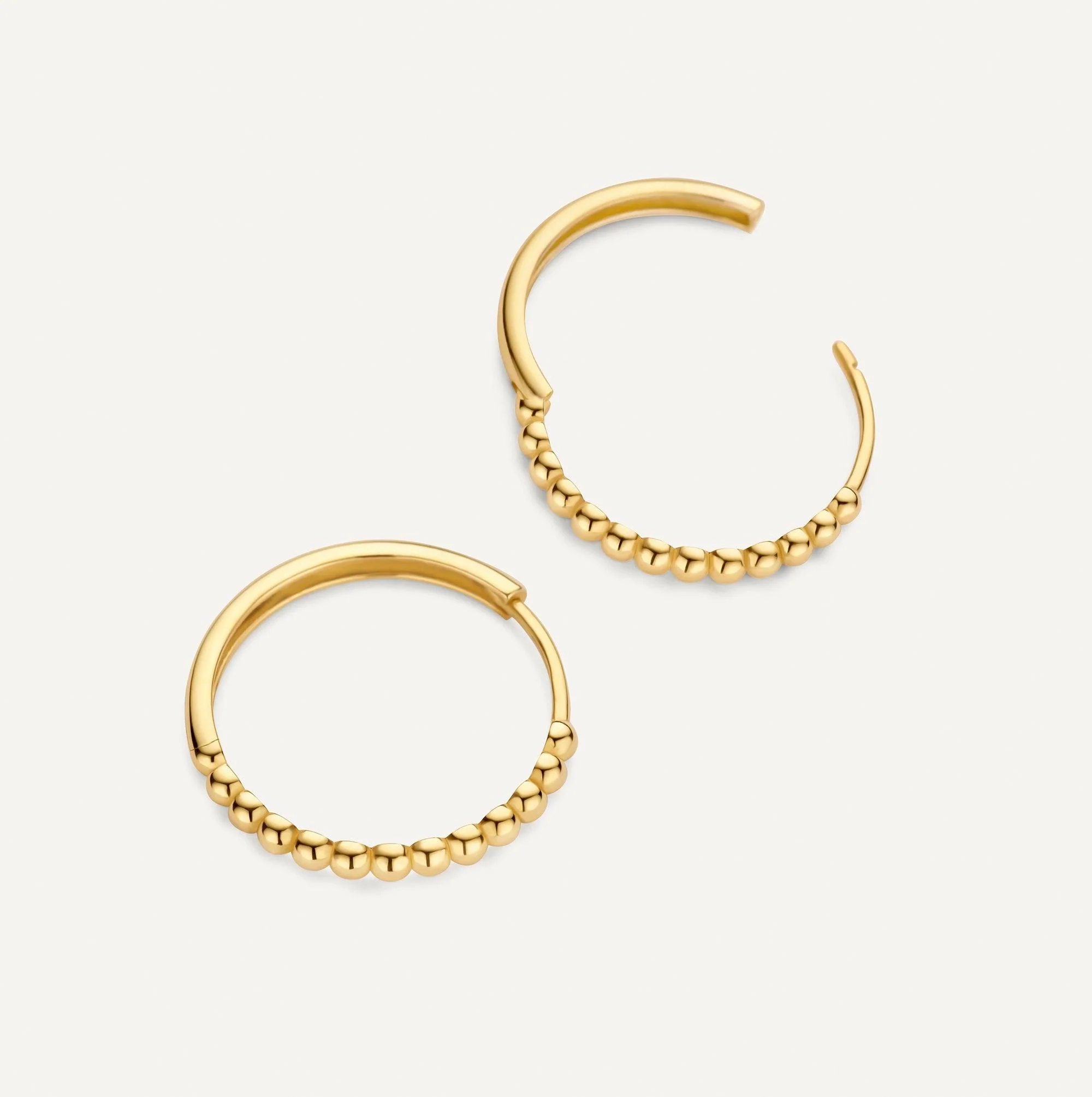 Beaded Medium Hoops (18mm) - Image 4