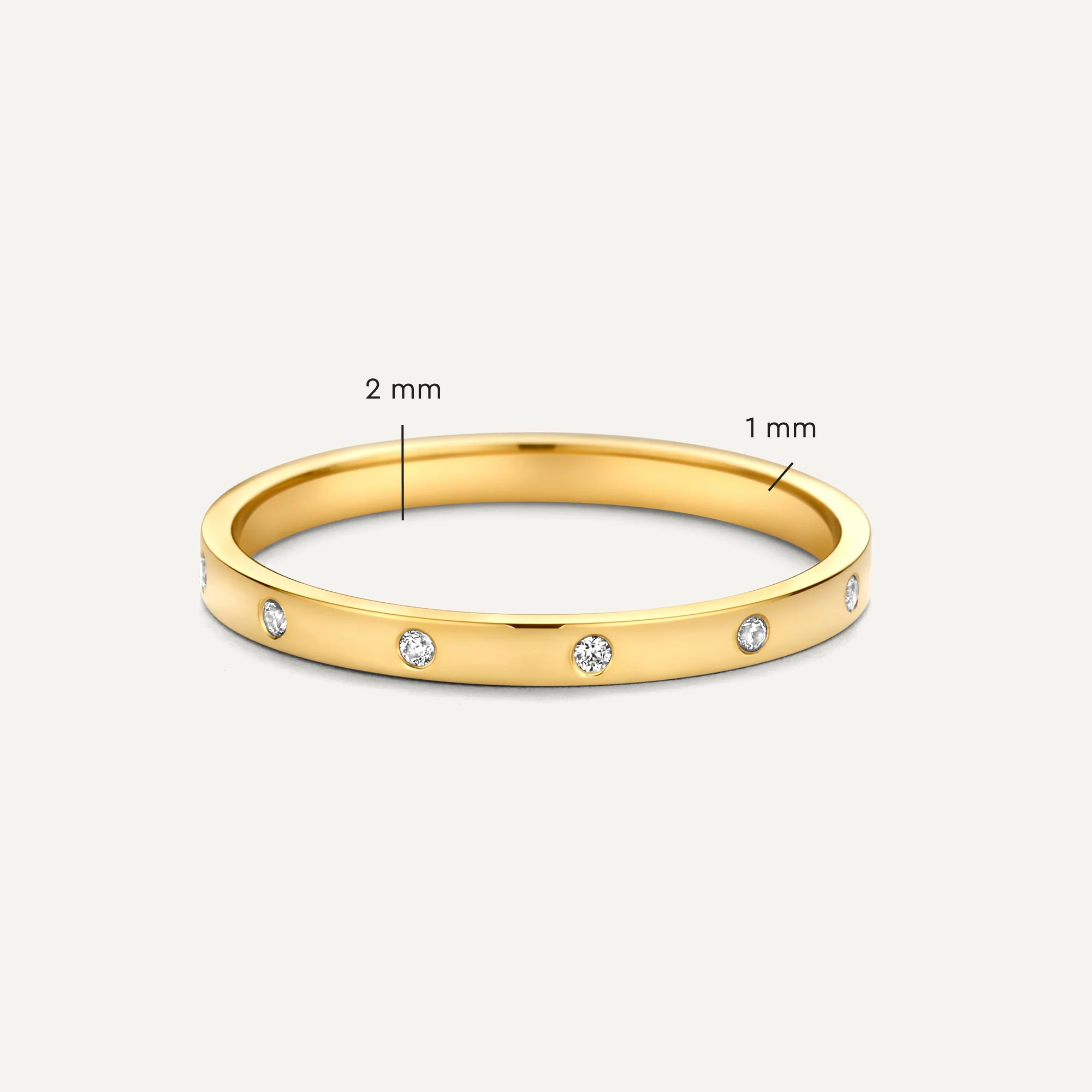 Bezel Set Cubic Zirconia Eternity Ring - Image 5