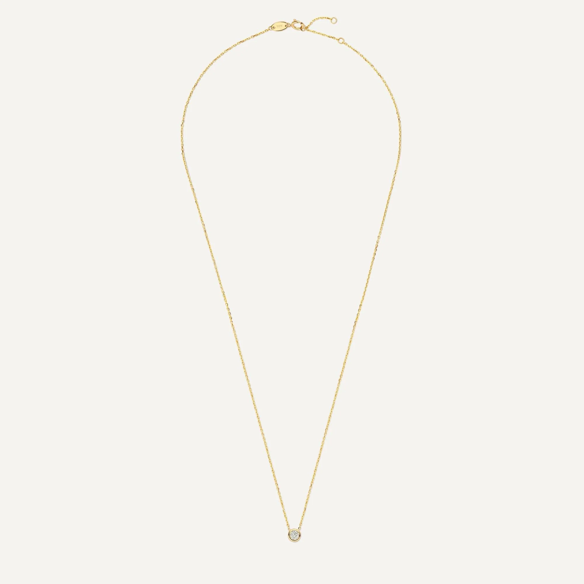 Bezel Set Cubic Zirconia Pendant Necklace - Image 11