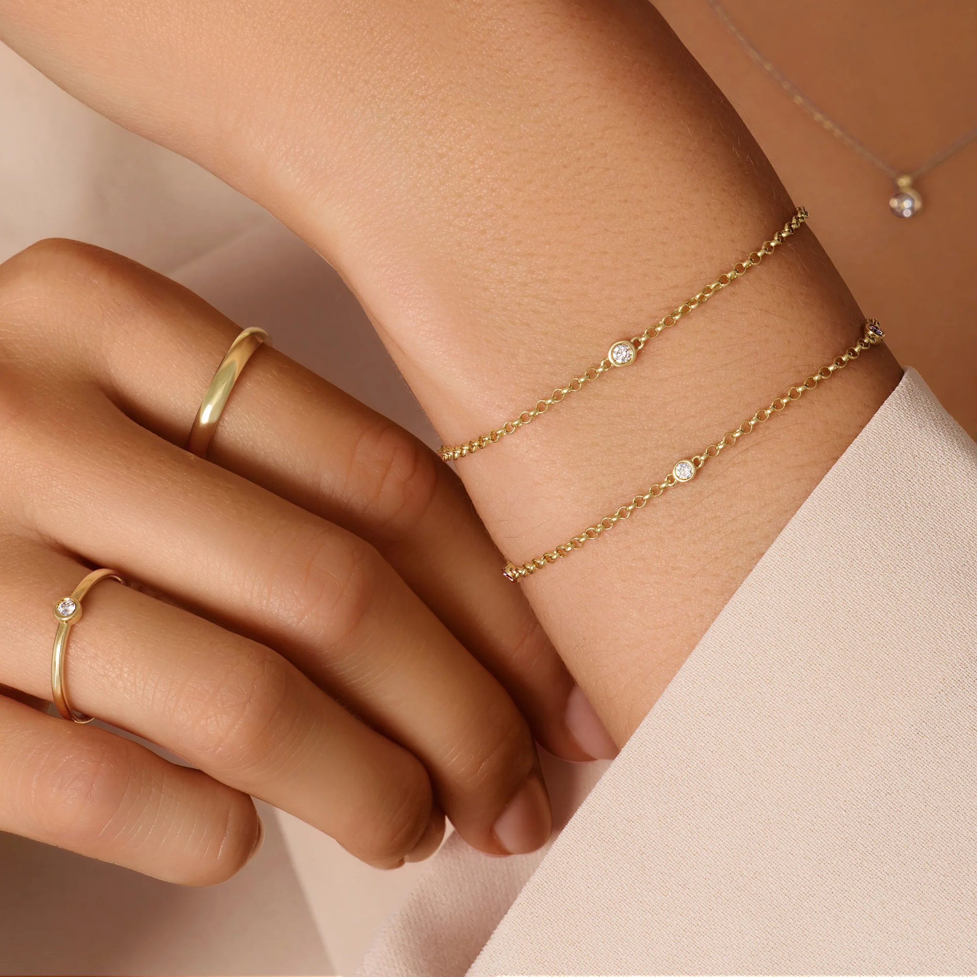 Bezel Set Diamond Bracelet (0.05 ct) - Image 3