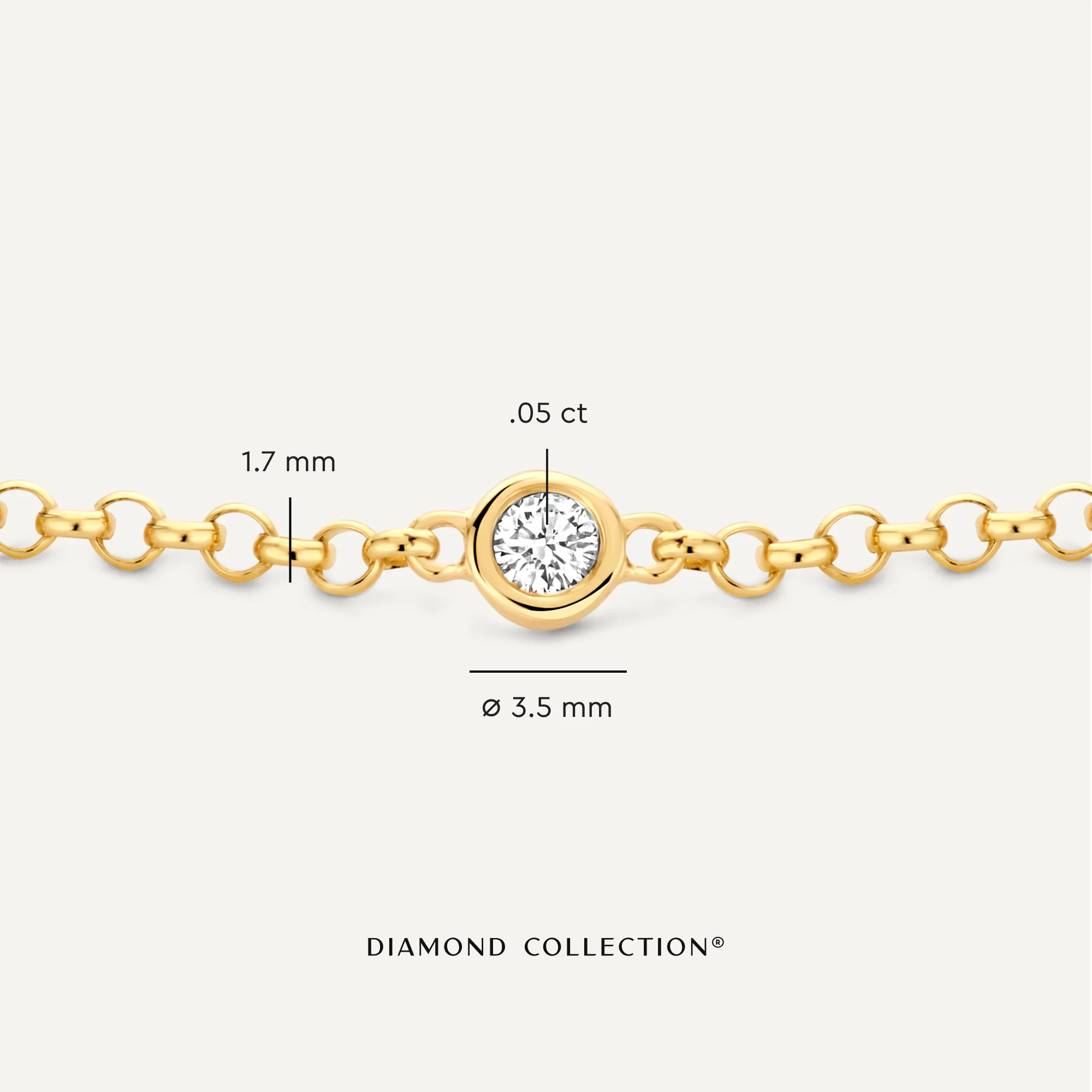 Bezel Set Diamond Bracelet (0.05 ct) - Image 6