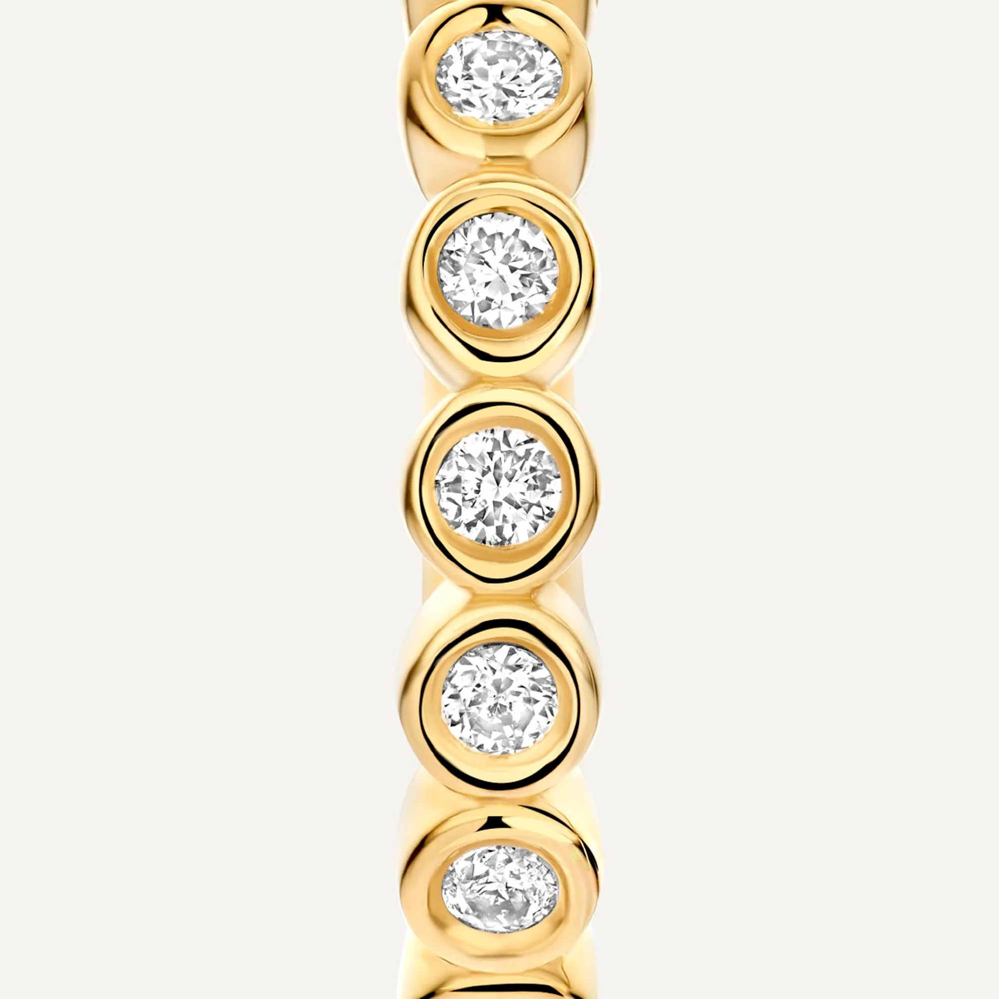 Bezel Set Diamond Small Hoops (15mm) (0.15 ct) - Image 6