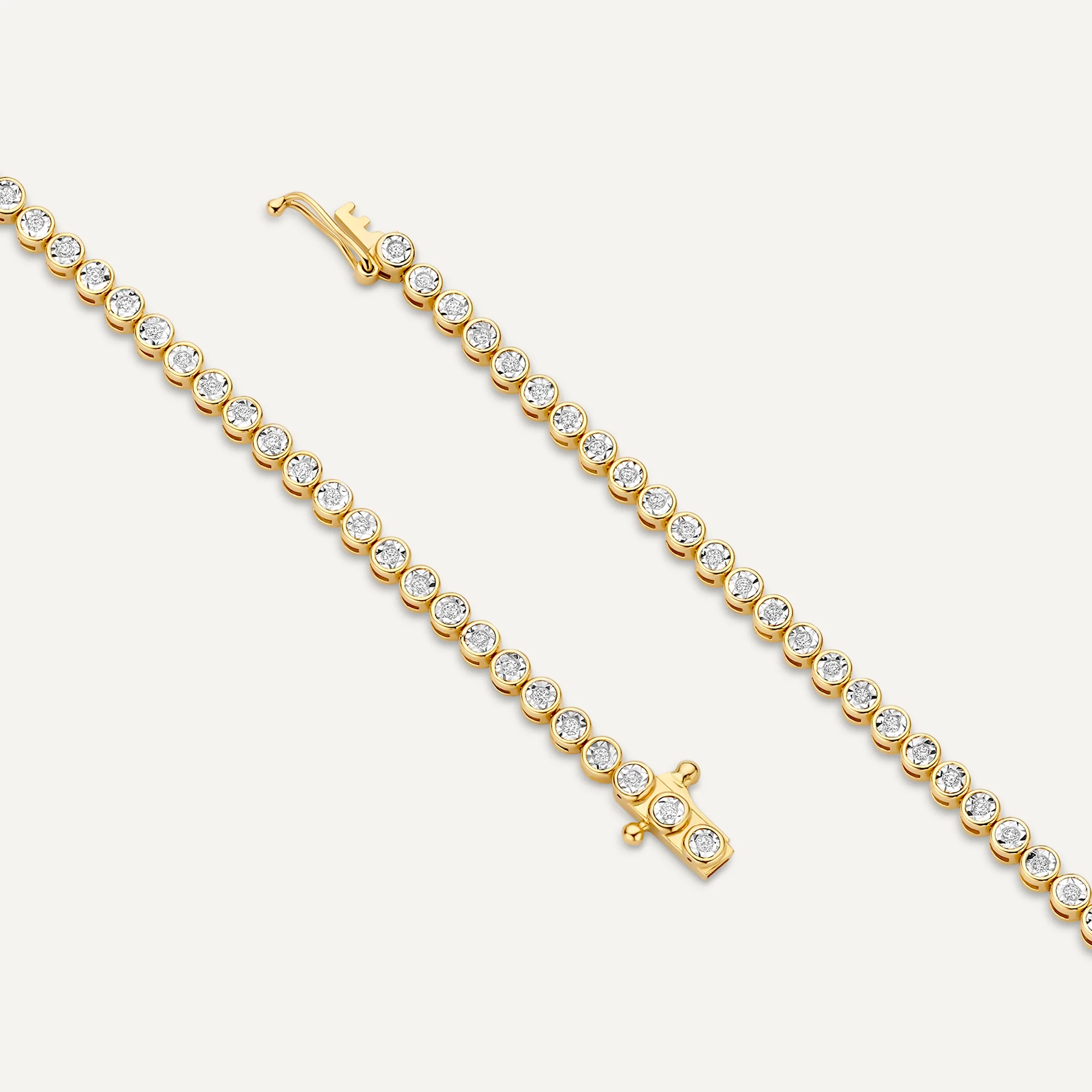 Bezel Set Diamond Tennis Bracelet (0.41 ct) - Image 11