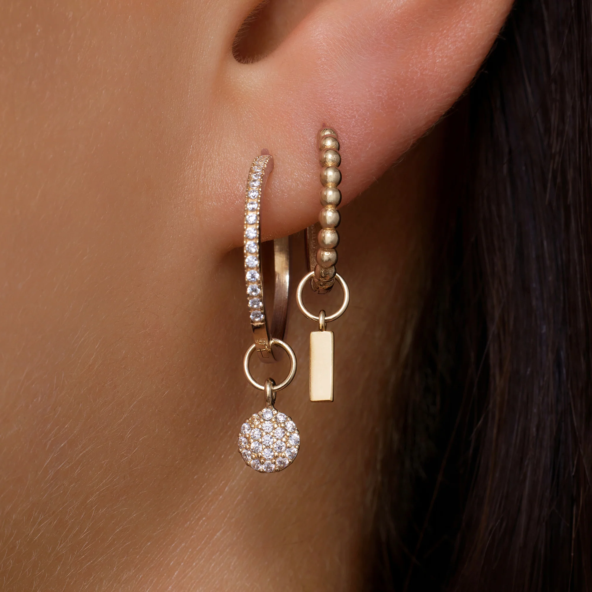 Bold Bar Hoop Charm - Image 3