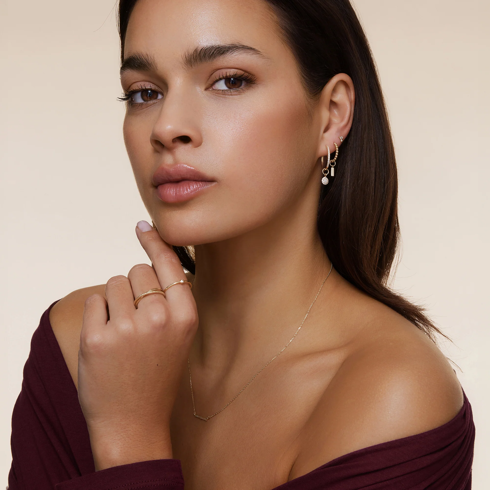 Bold Bar Hoop Charm - Image 6