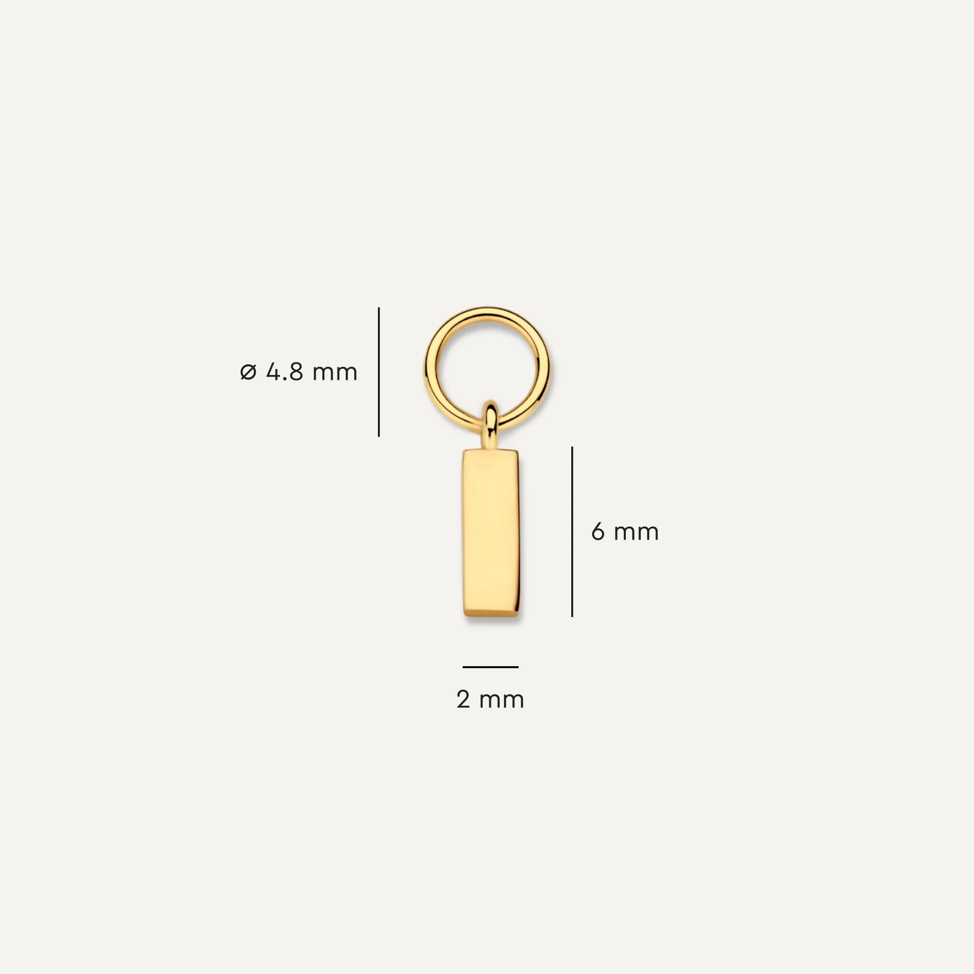 Bold Bar Hoop Charm - Image 7