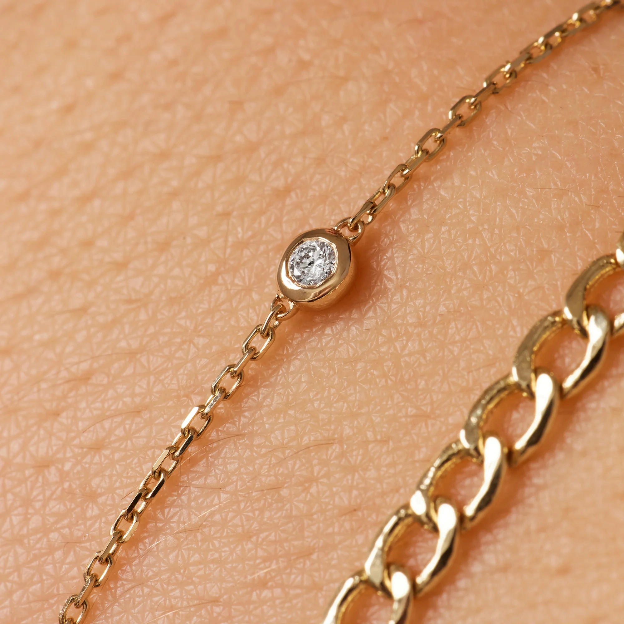 Bold Bezel Set Diamond Bracelet (0.03 ct) - Image 3