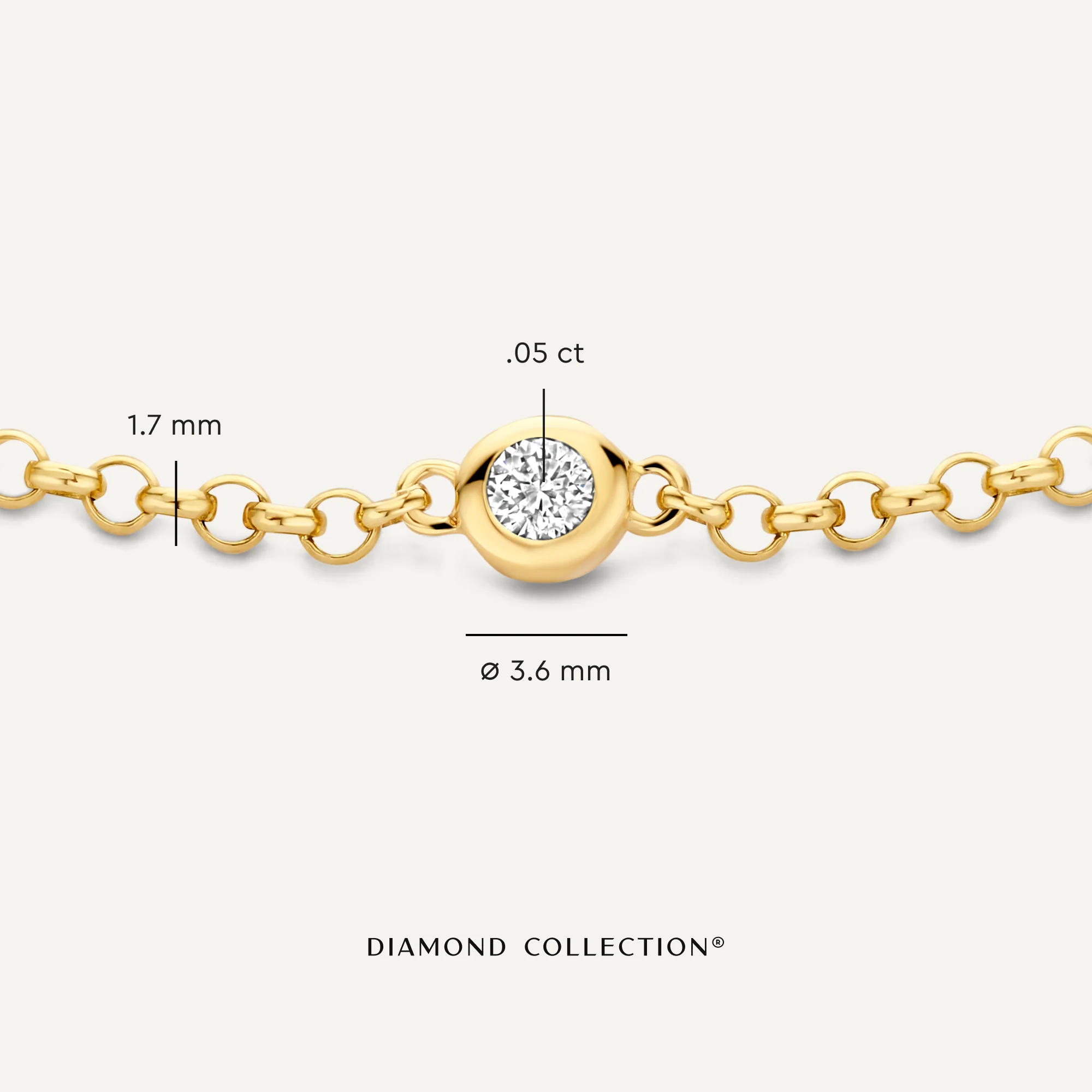 Bold Bezel Set Diamond Bracelet (0.05 ct) - Image 6