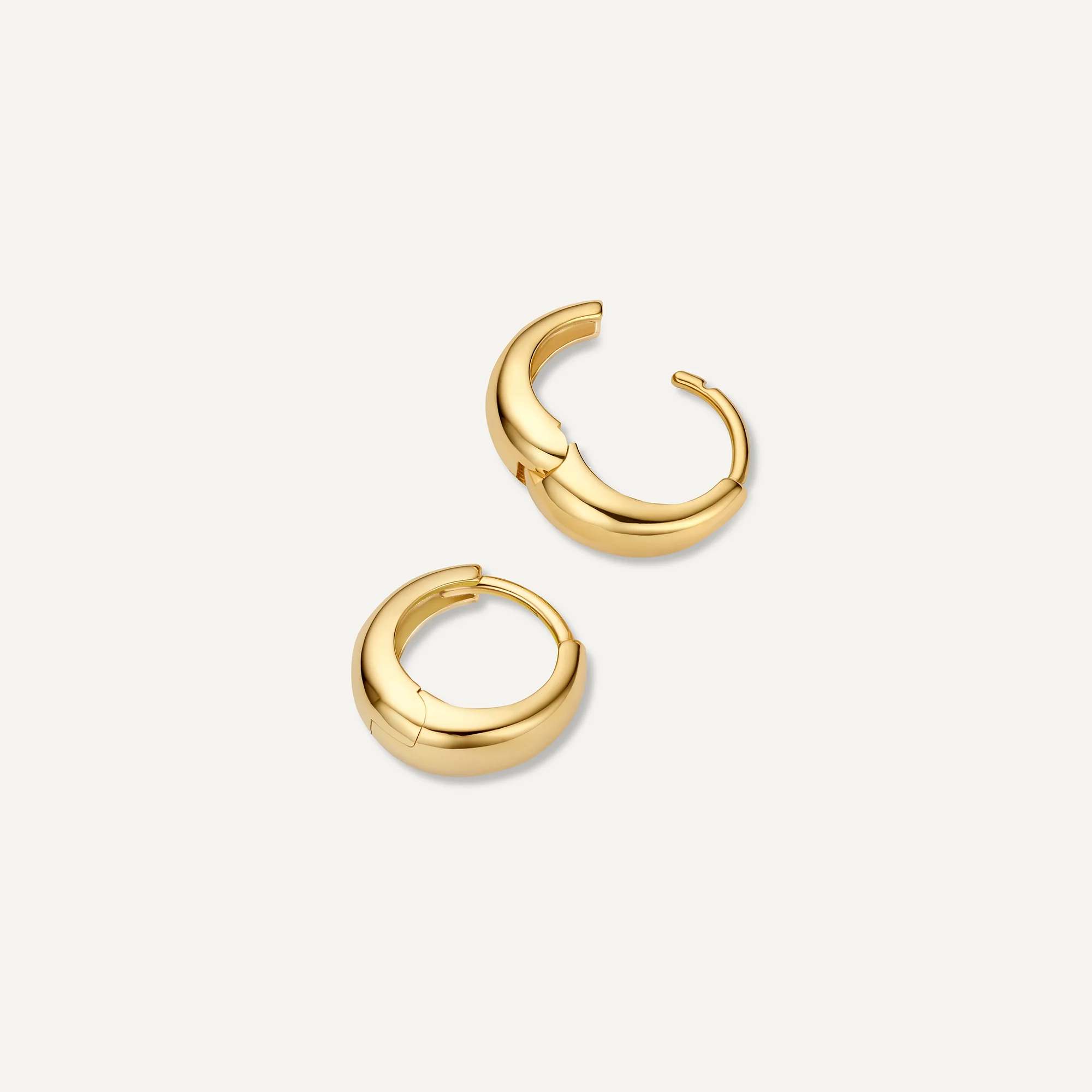 Bold Dome Huggie Hoops (10.5 mm) - Image 4