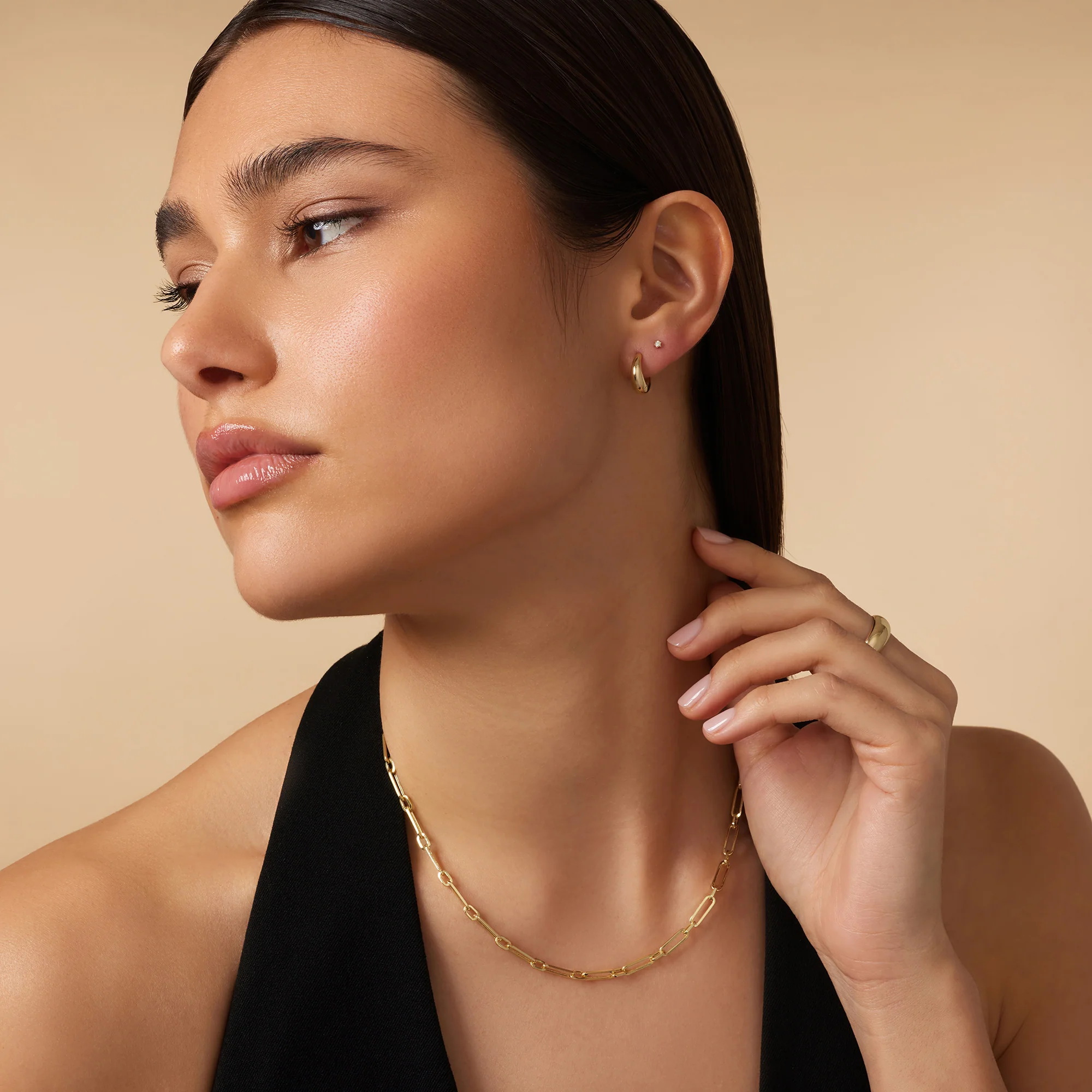 Bold Dome Small Hoops (14mm) - Image 6