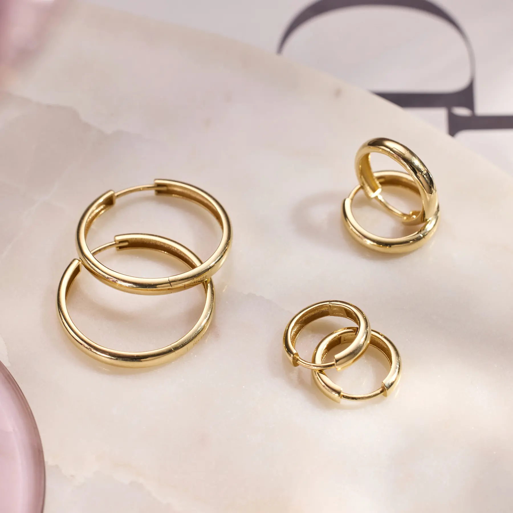 Bold Huggie Hoops (13mm) - Image 11