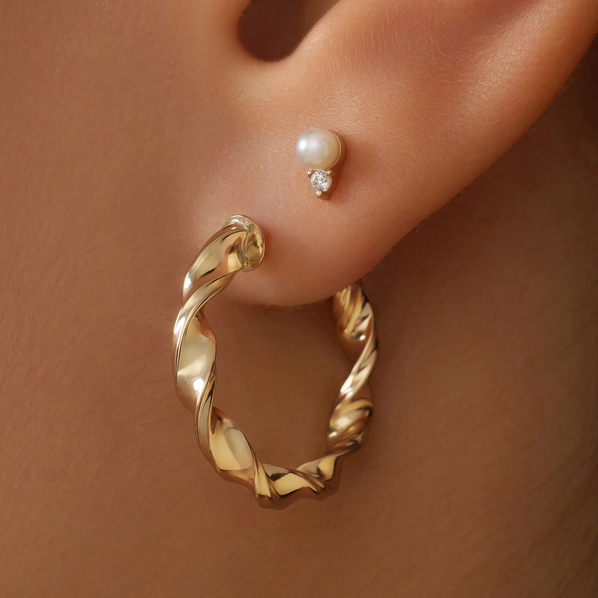 Bold Rope Medium Hoops (20 mm) - Image 3