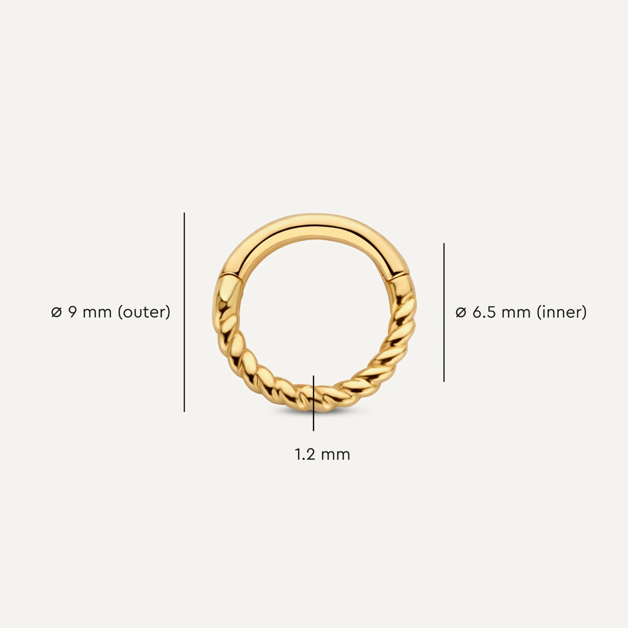 Cartilage Hoops Piercing Set (9mm) - Image 5
