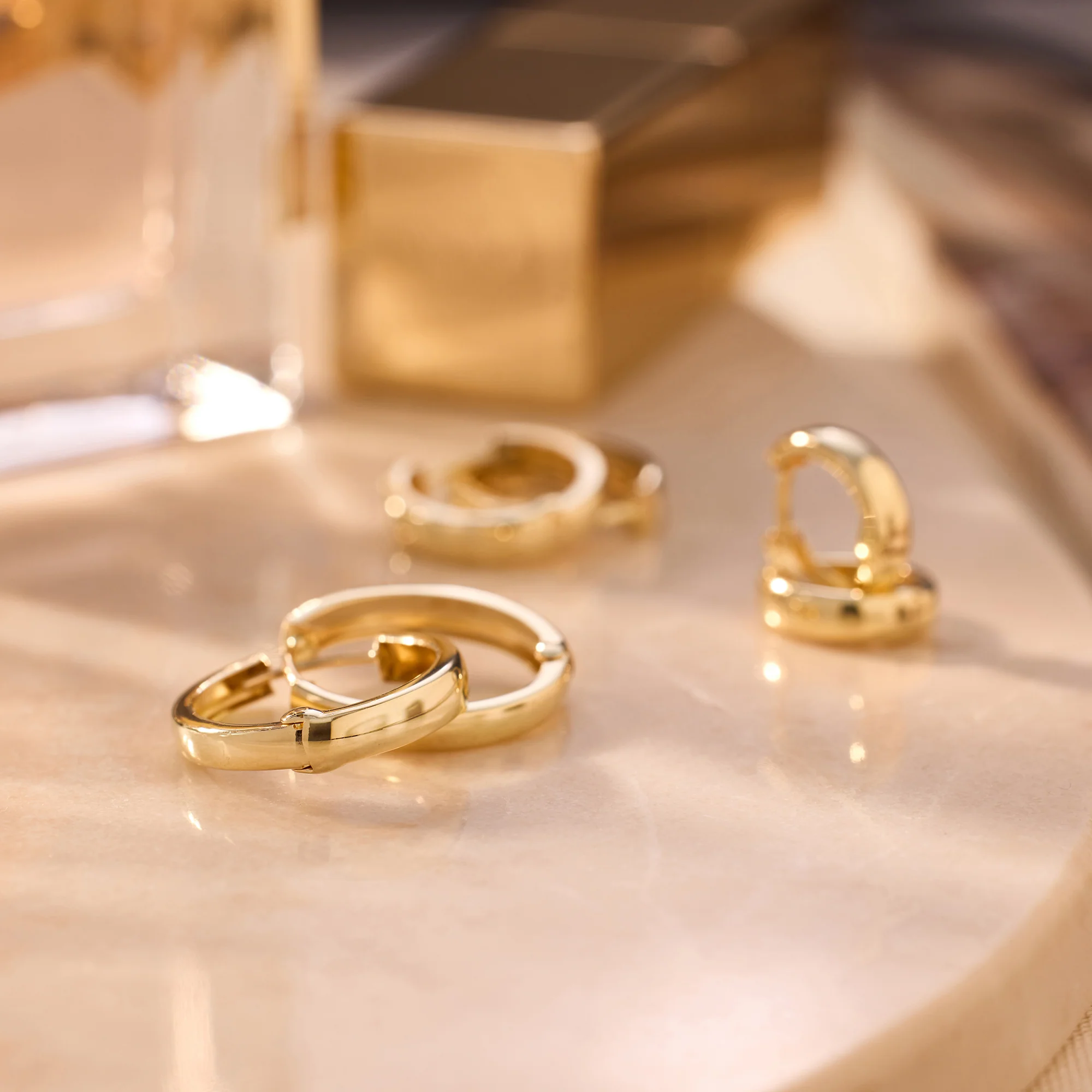 Chunky Huggie Hoops (12mm) - Image 6
