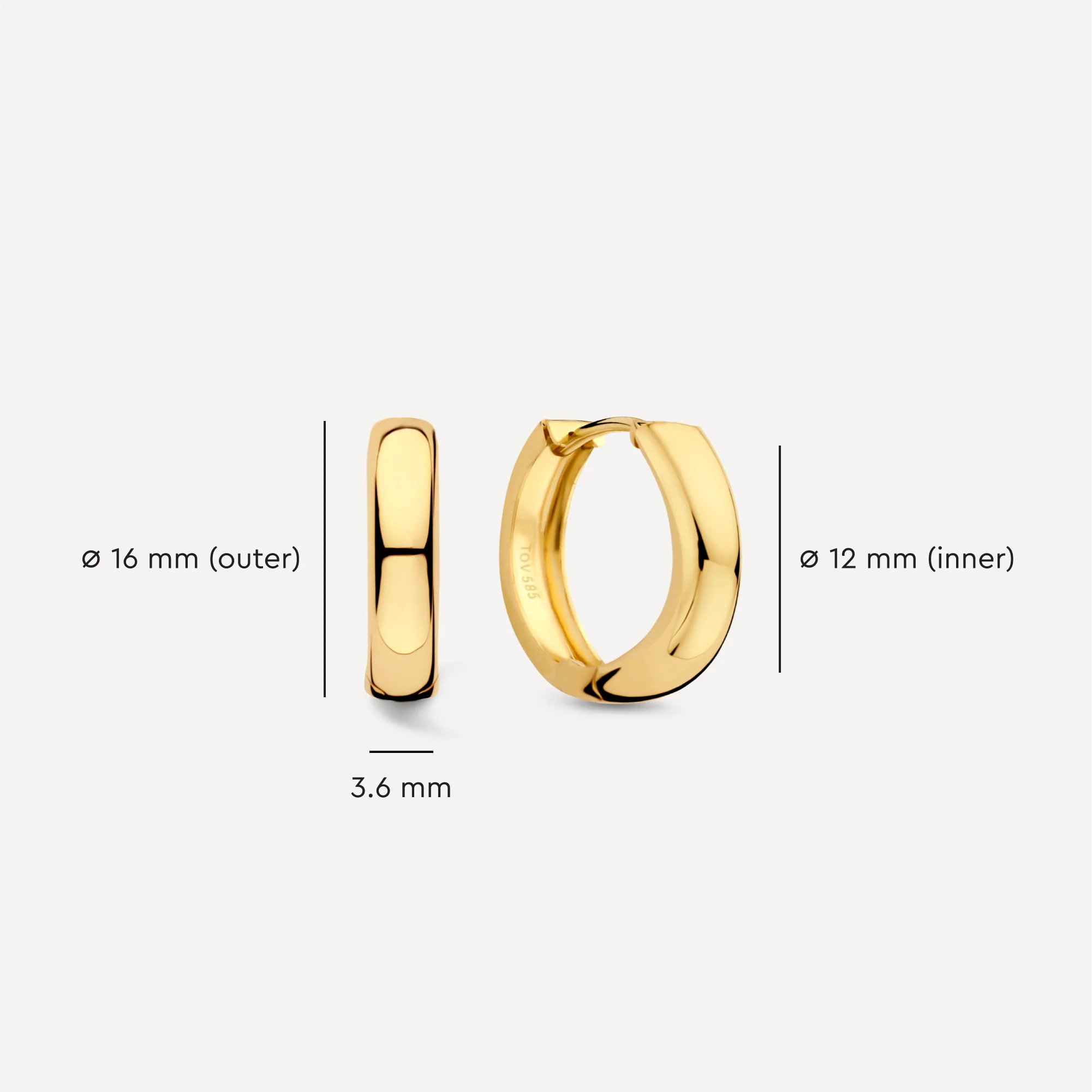 Chunky Small Hoops (16mm) - Image 8