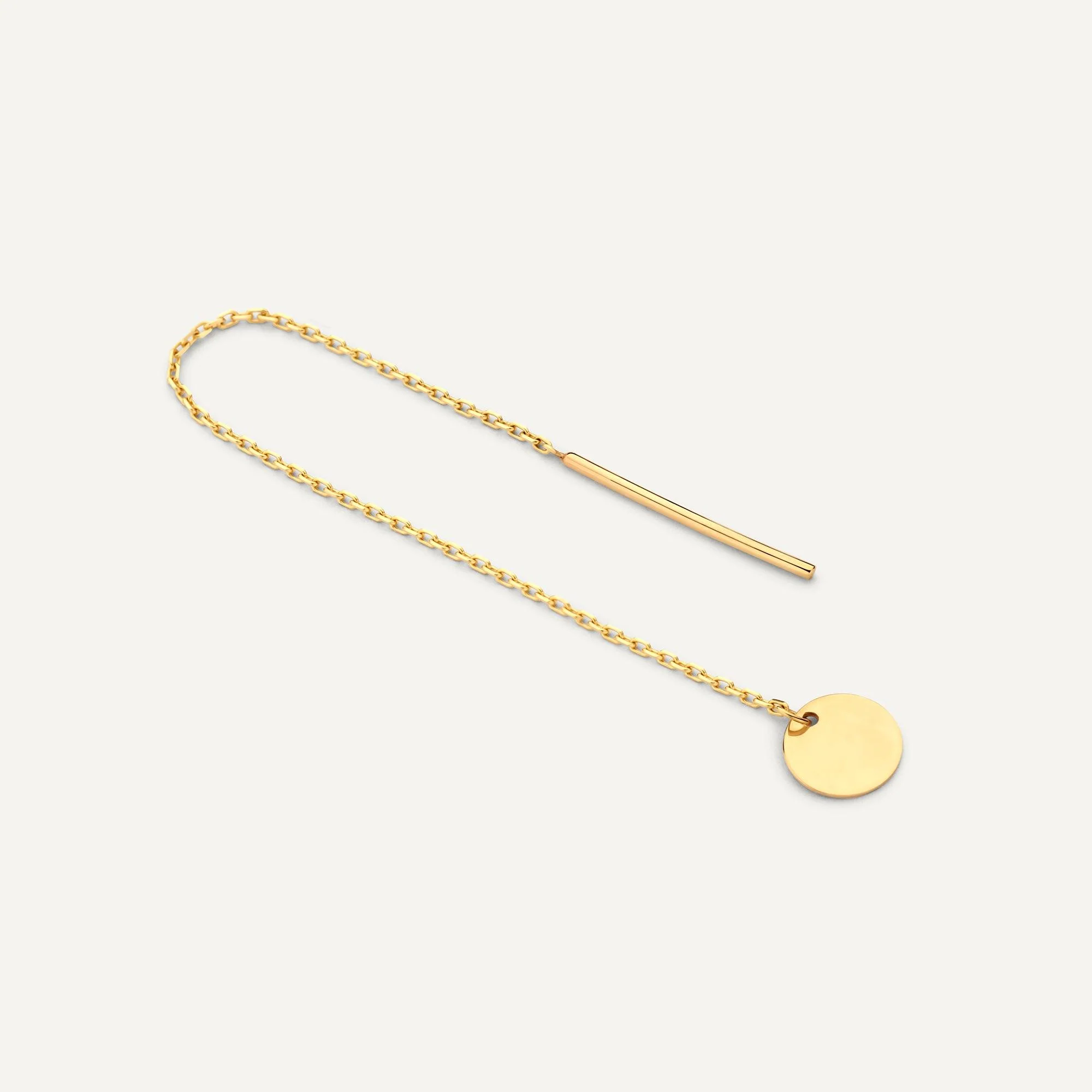 Coin Pull Through Drop Earrings - Image 4