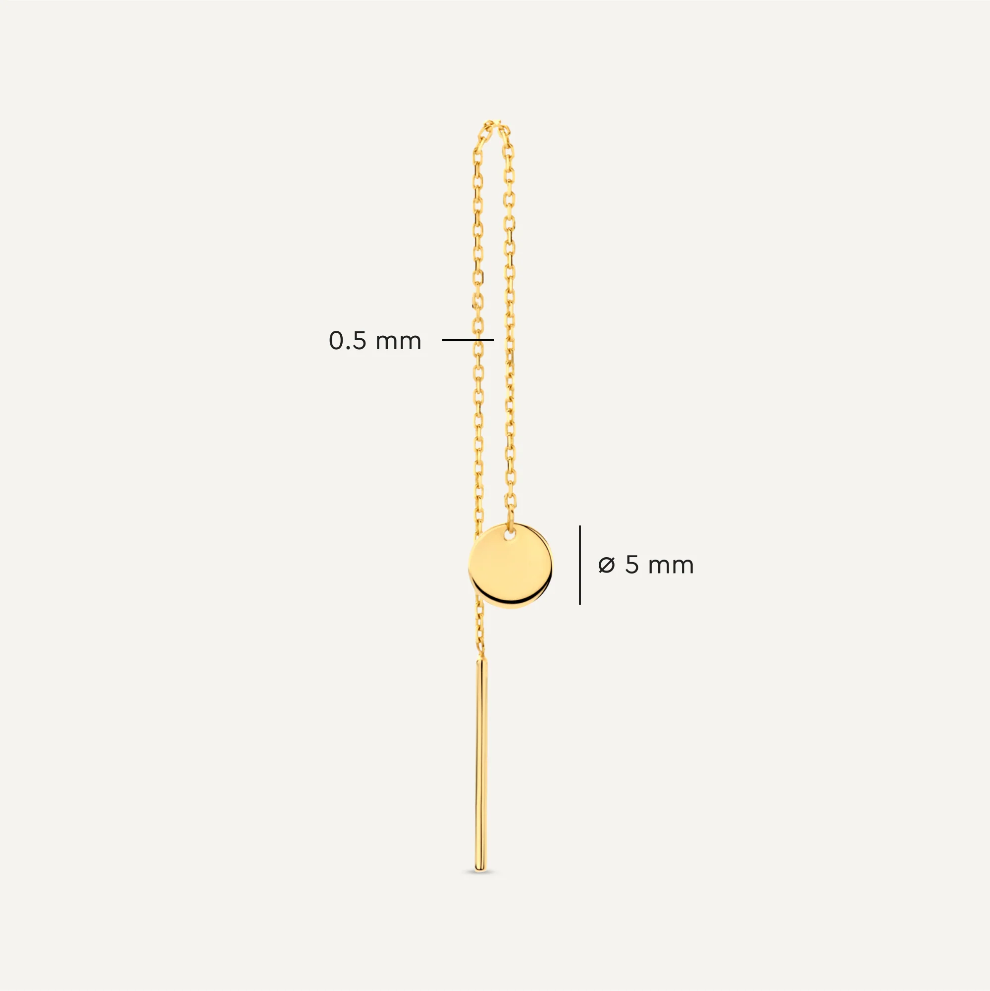 Coin Pull Through Drop Earrings - Image 6