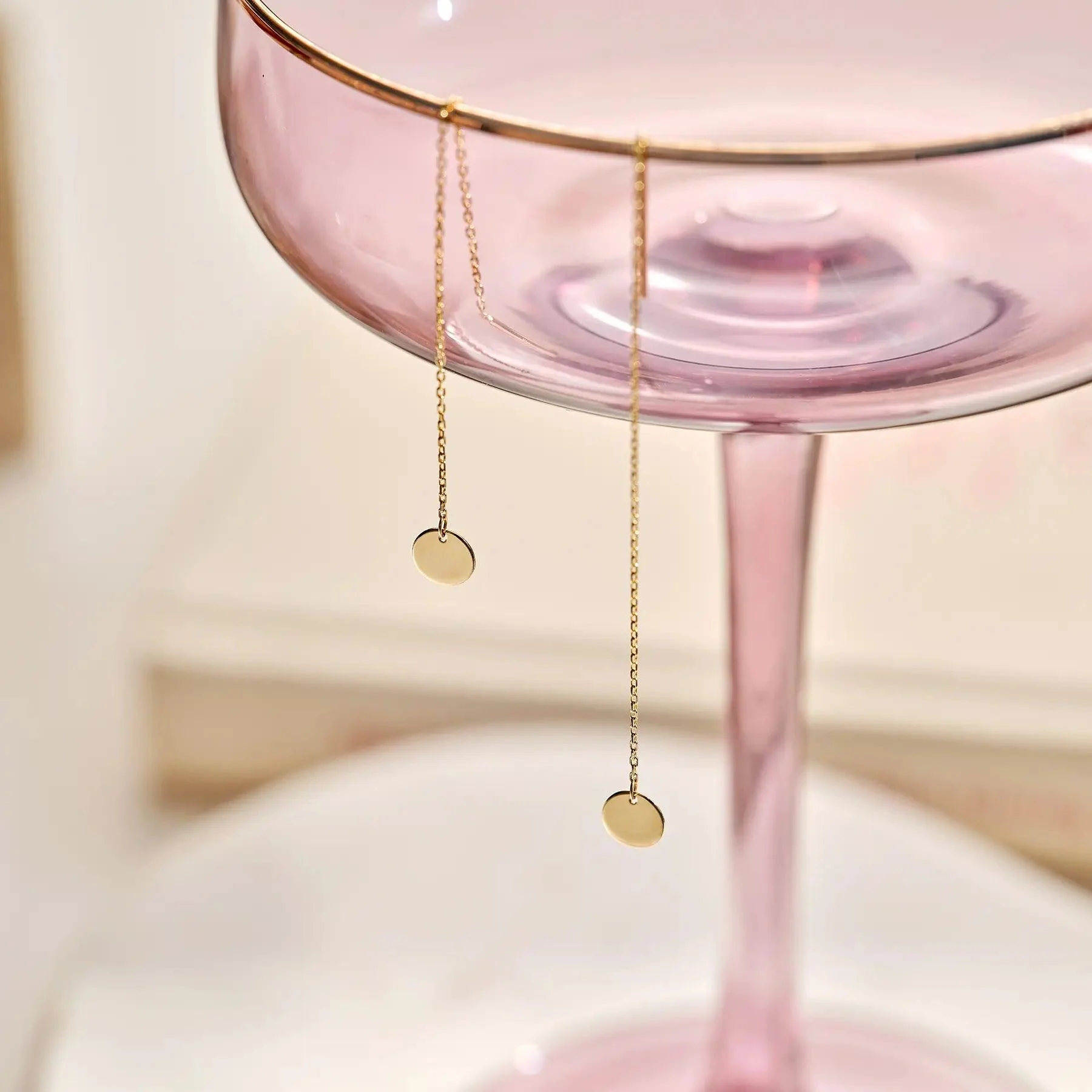 Coin Pull Through Drop Earrings - Image 8