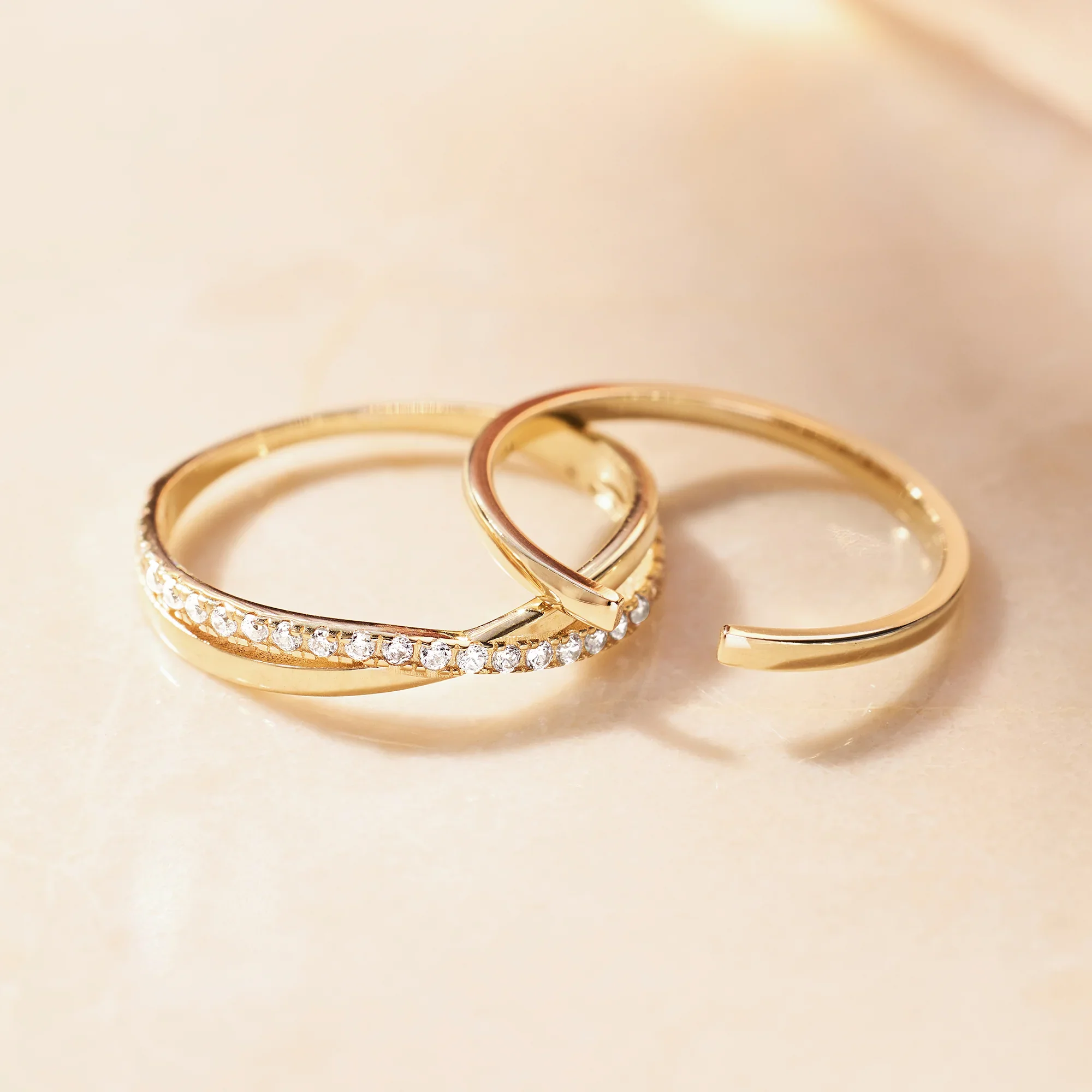 Crossover Cubic Zirconia Eternity Ring - Image 11