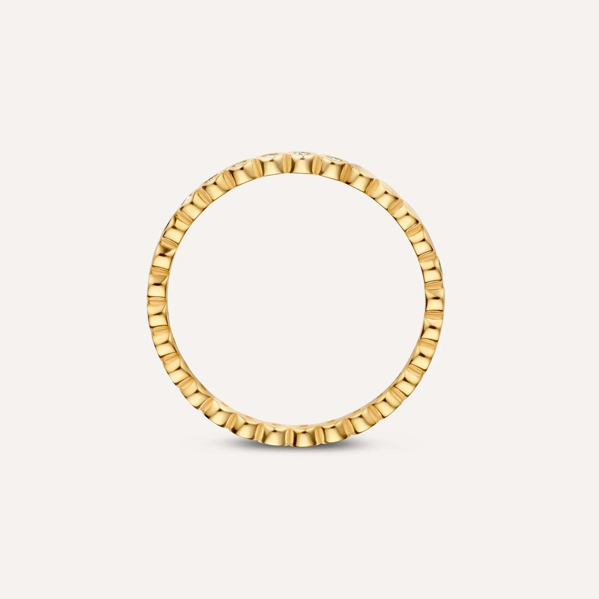Cubic Zirconia Bezel Dot Eternity Ring - Image 6