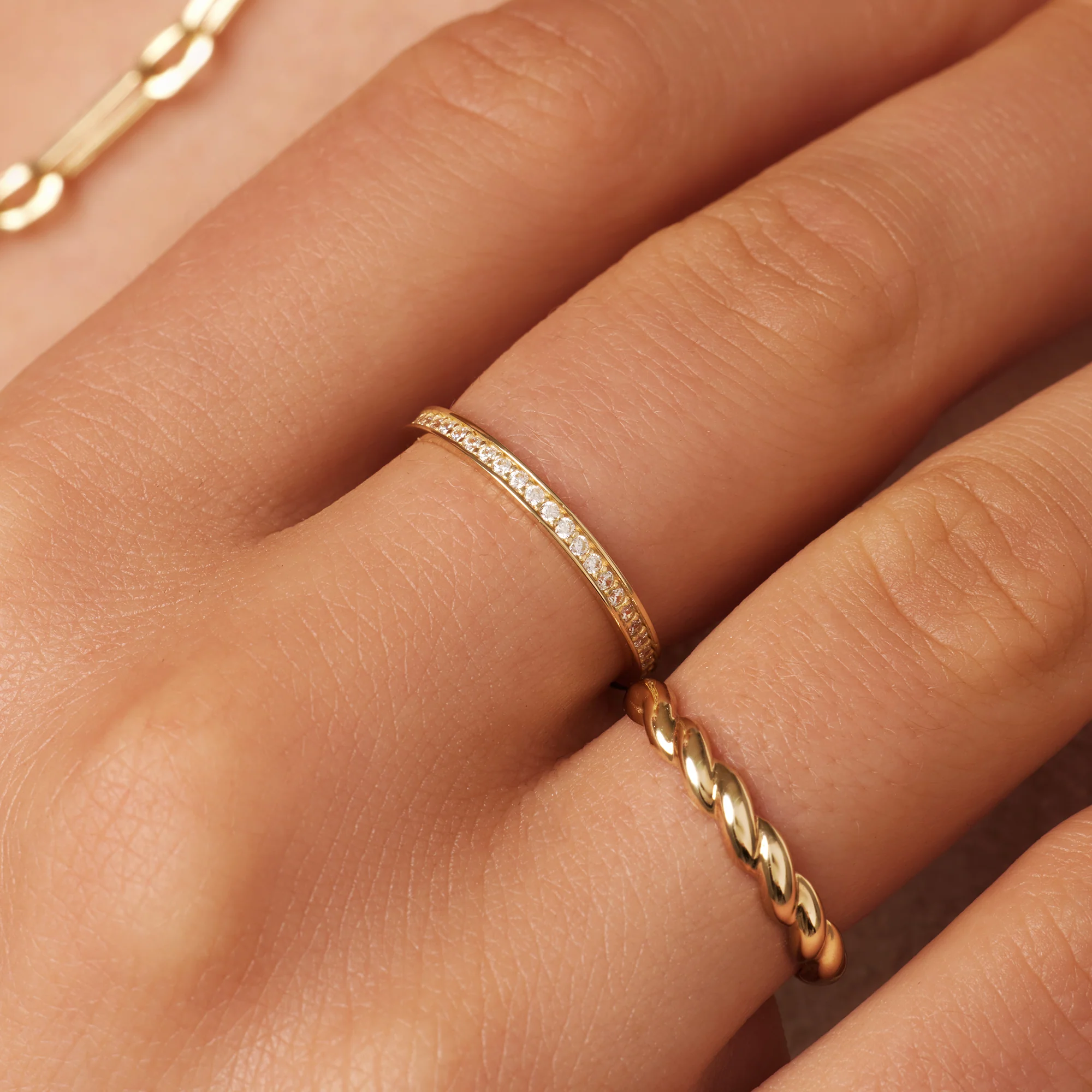 Cubic Zirconia Double Band Eternity Ring - Image 2