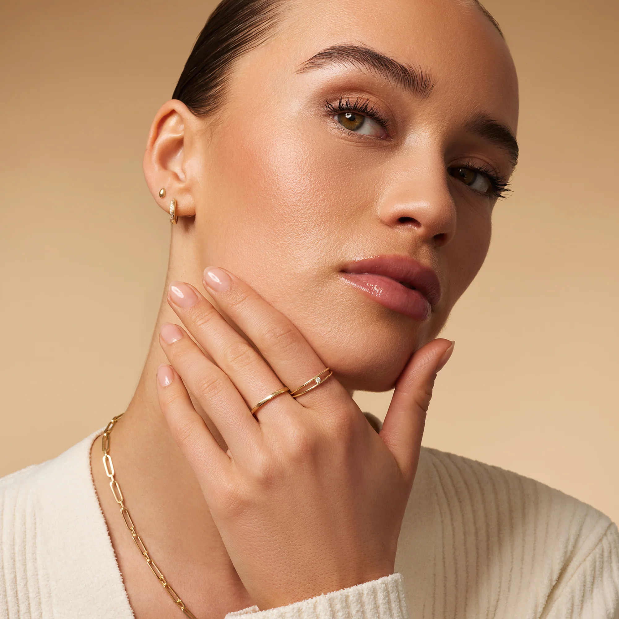 Cubic Zirconia Double Stacker Ring - Image 7