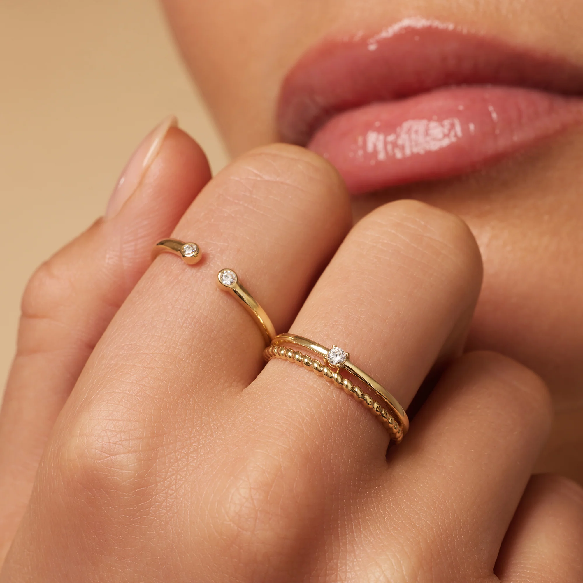 Cubic Zirconia Double Twisted Ring - Image 3
