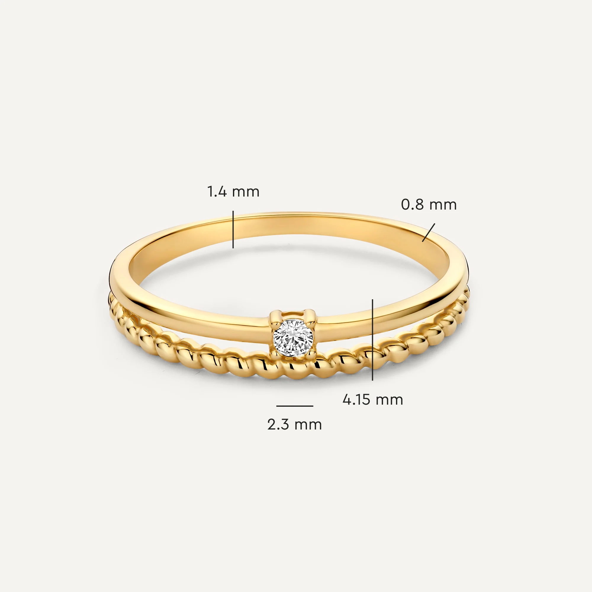 Cubic Zirconia Double Twisted Ring - Image 5