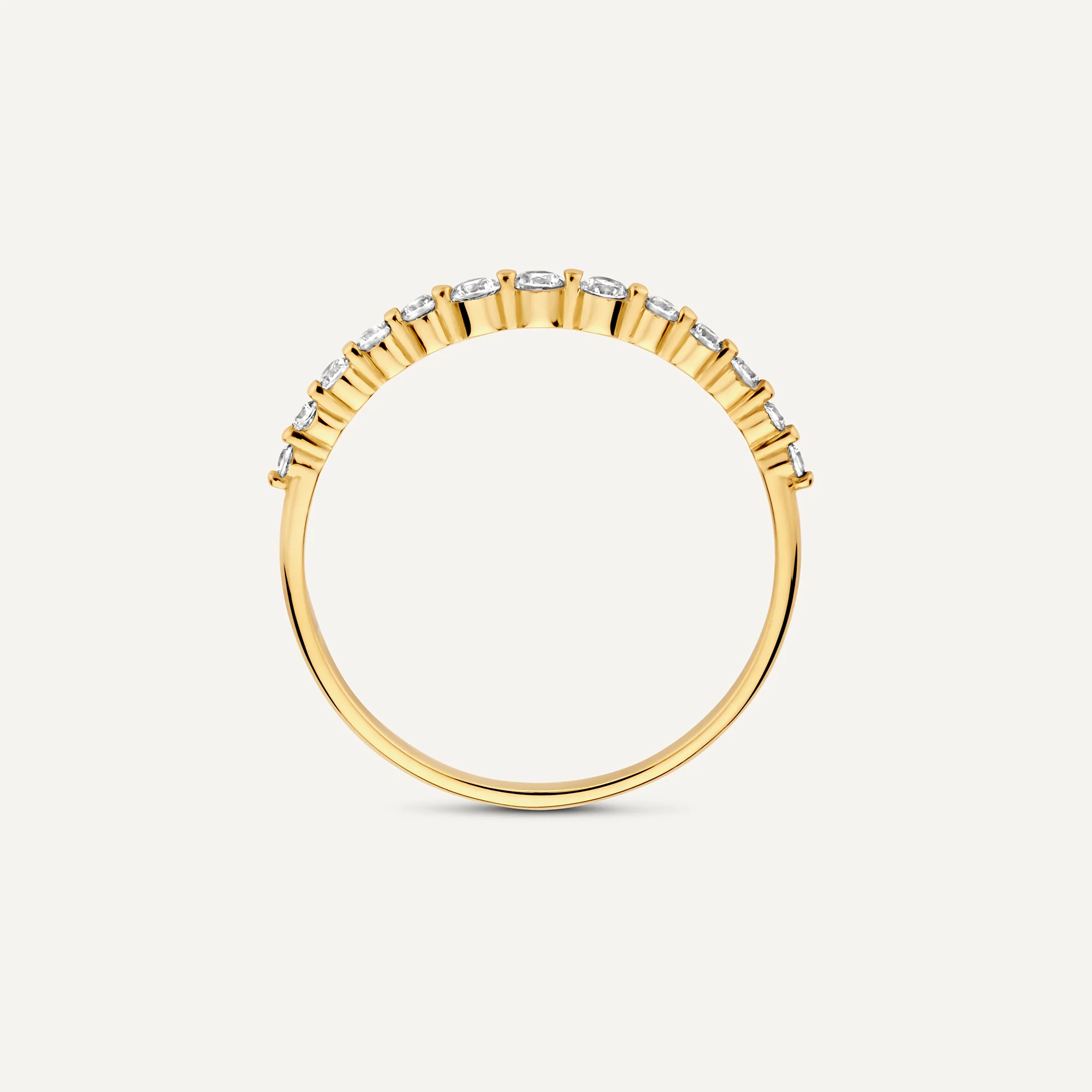 Cubic Zirconia Graduated Half Eternity Ring - Image 6