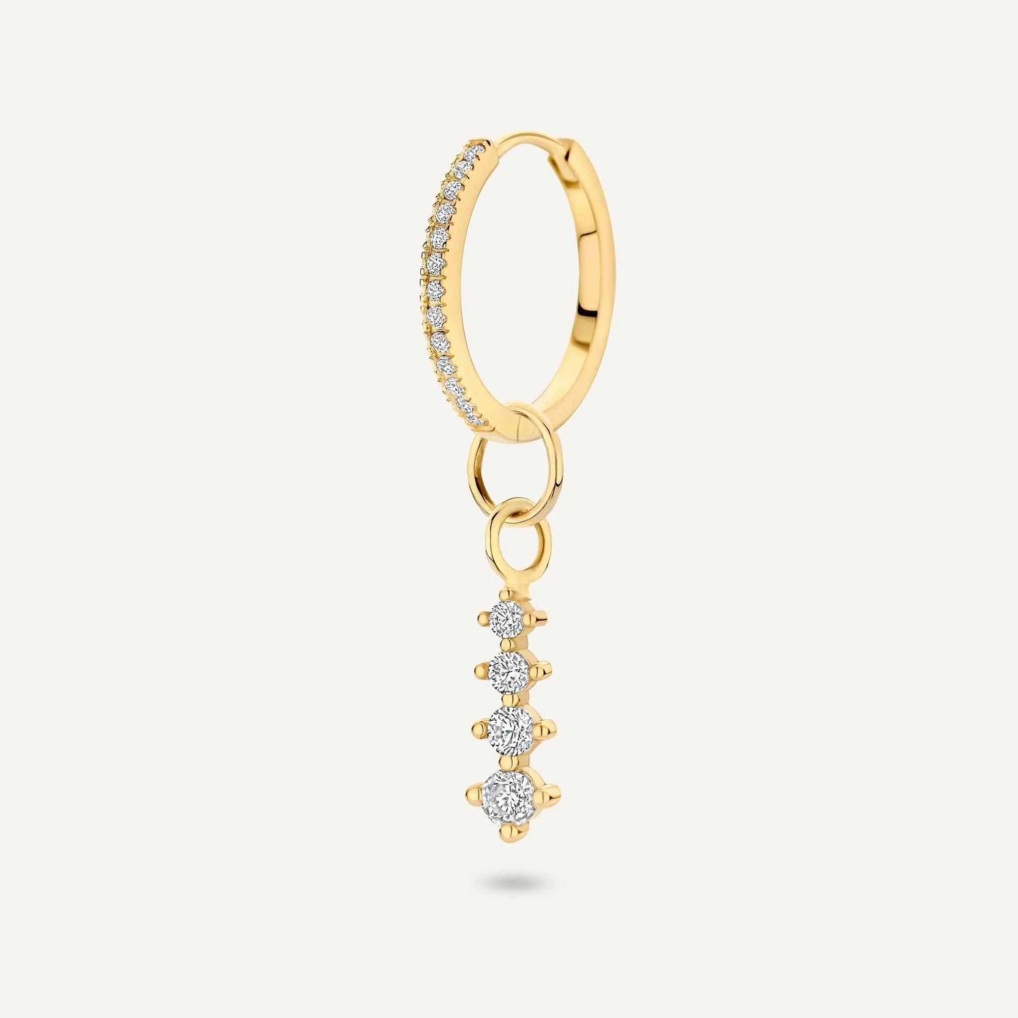 Cubic Zirconia Icicle Hoop Charm - Image 5