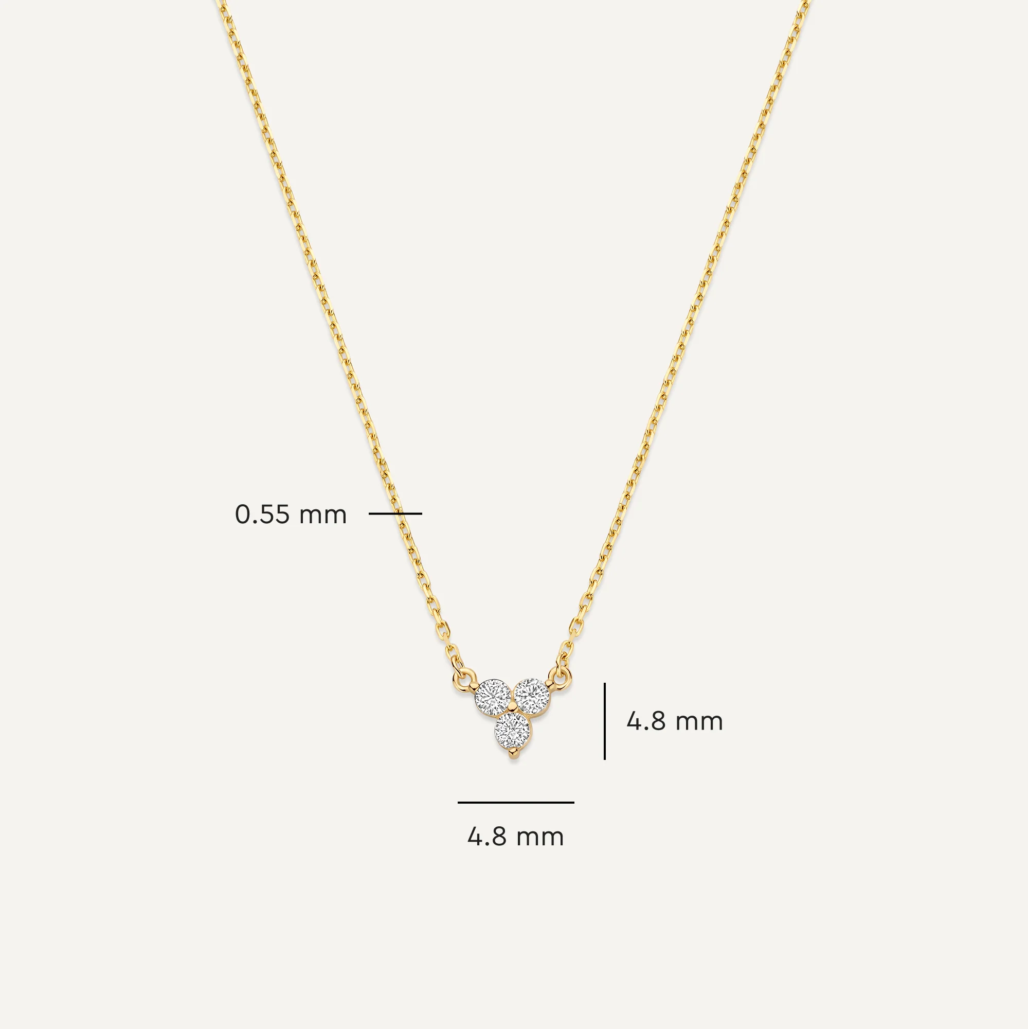 Cubic Zirconia Lotus Pendant Necklace - Image 5