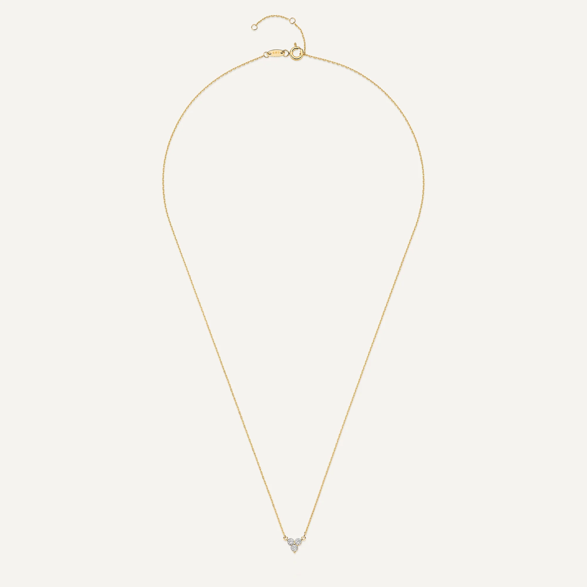Cubic Zirconia Lotus Pendant Necklace - Image 9