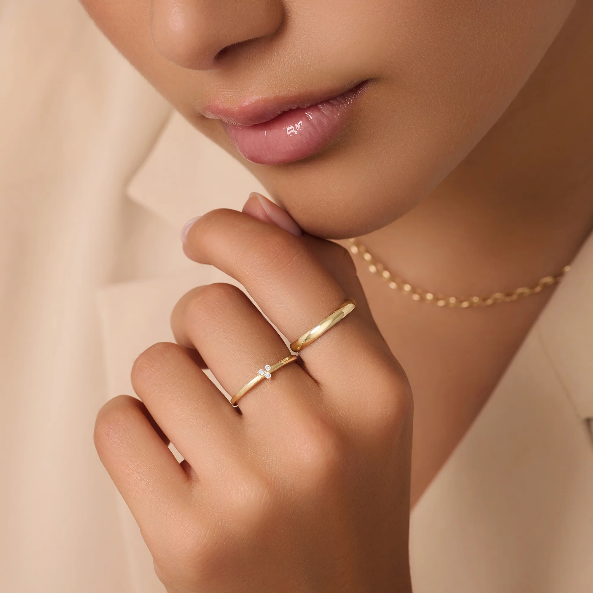 Cubic Zirconia Lotus Ring - Image 3
