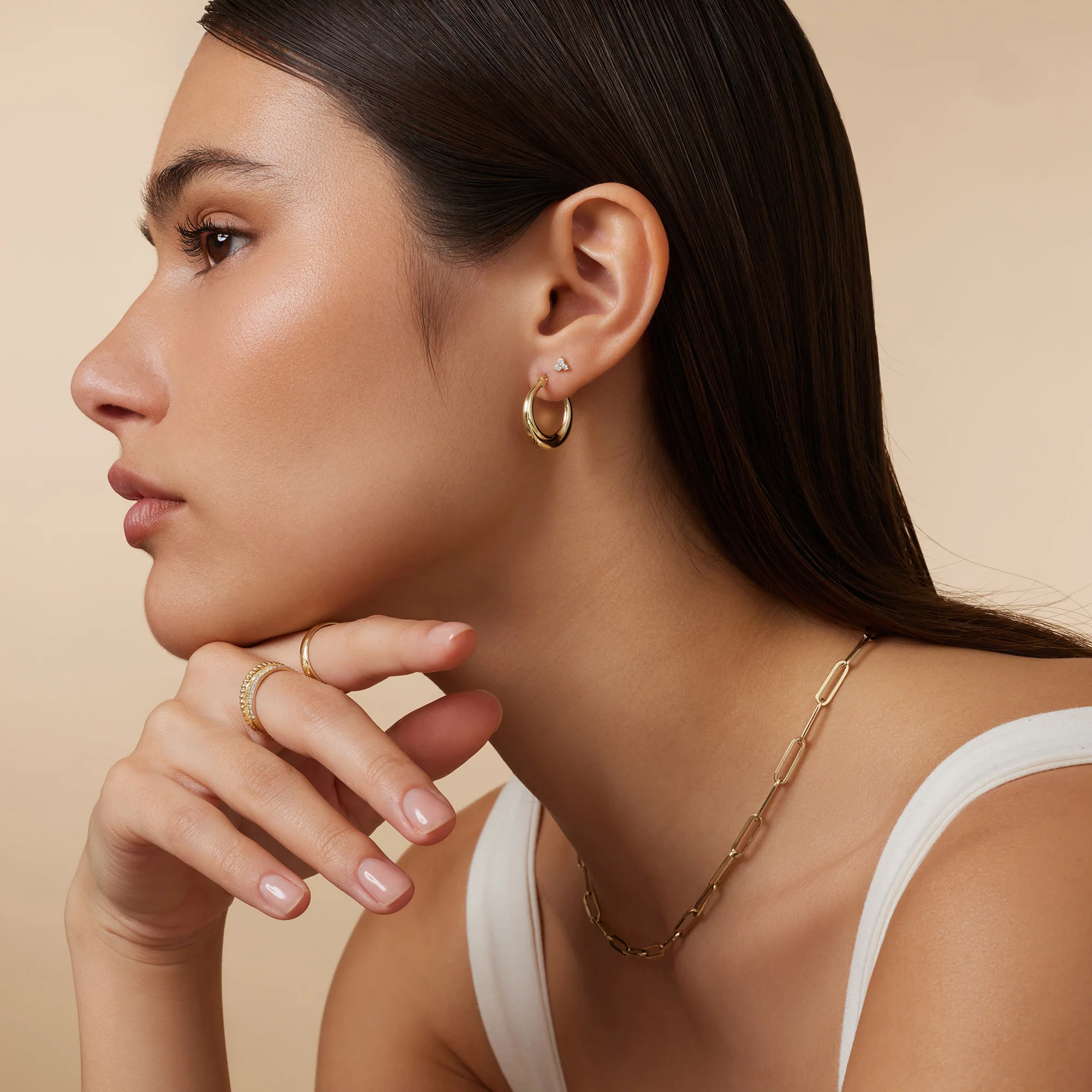 Cubic Zirconia Lotus Studs - Image 8