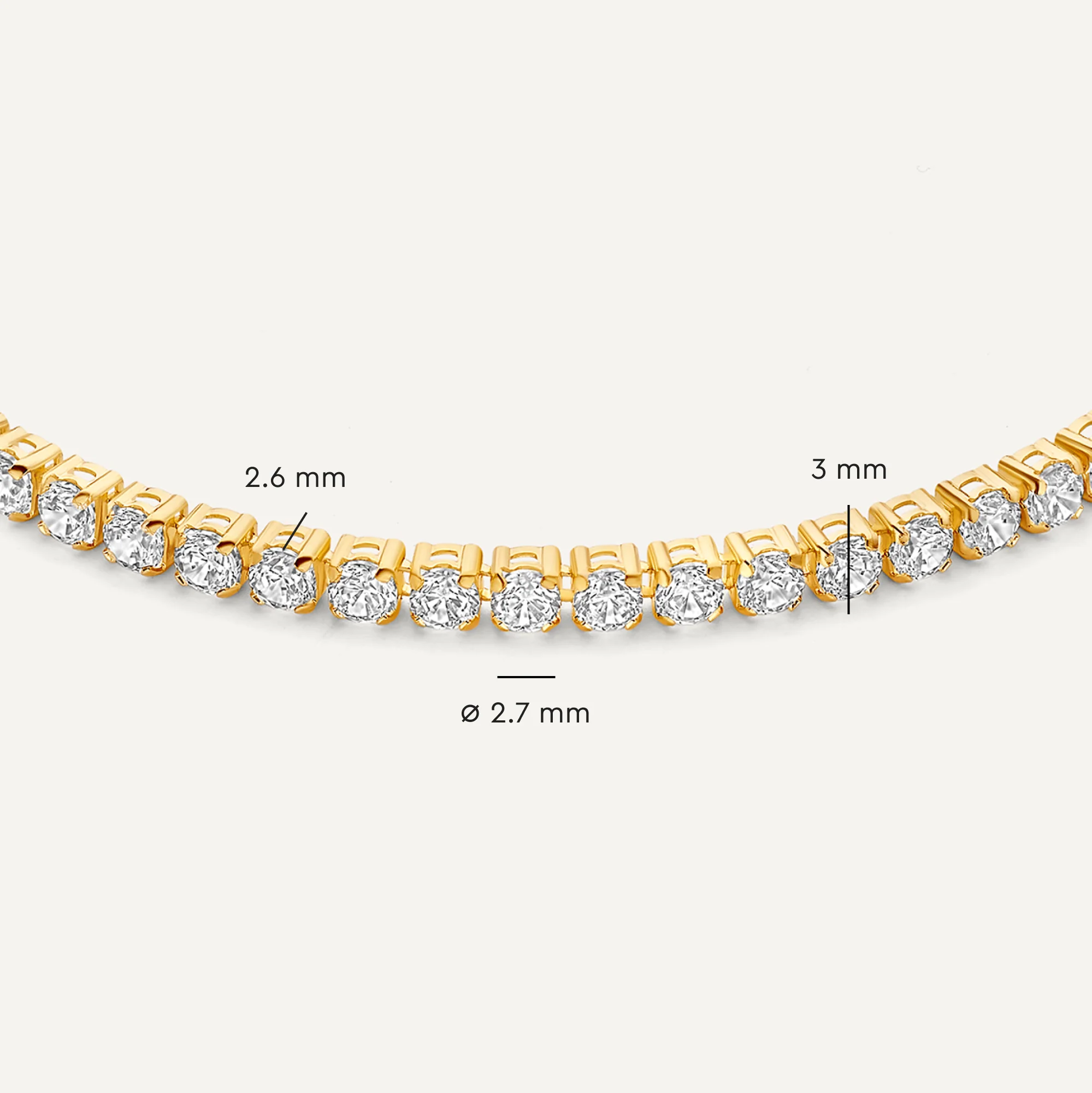 Cubic Zirconia Tennis Bracelet (18.5cm) - Image 15