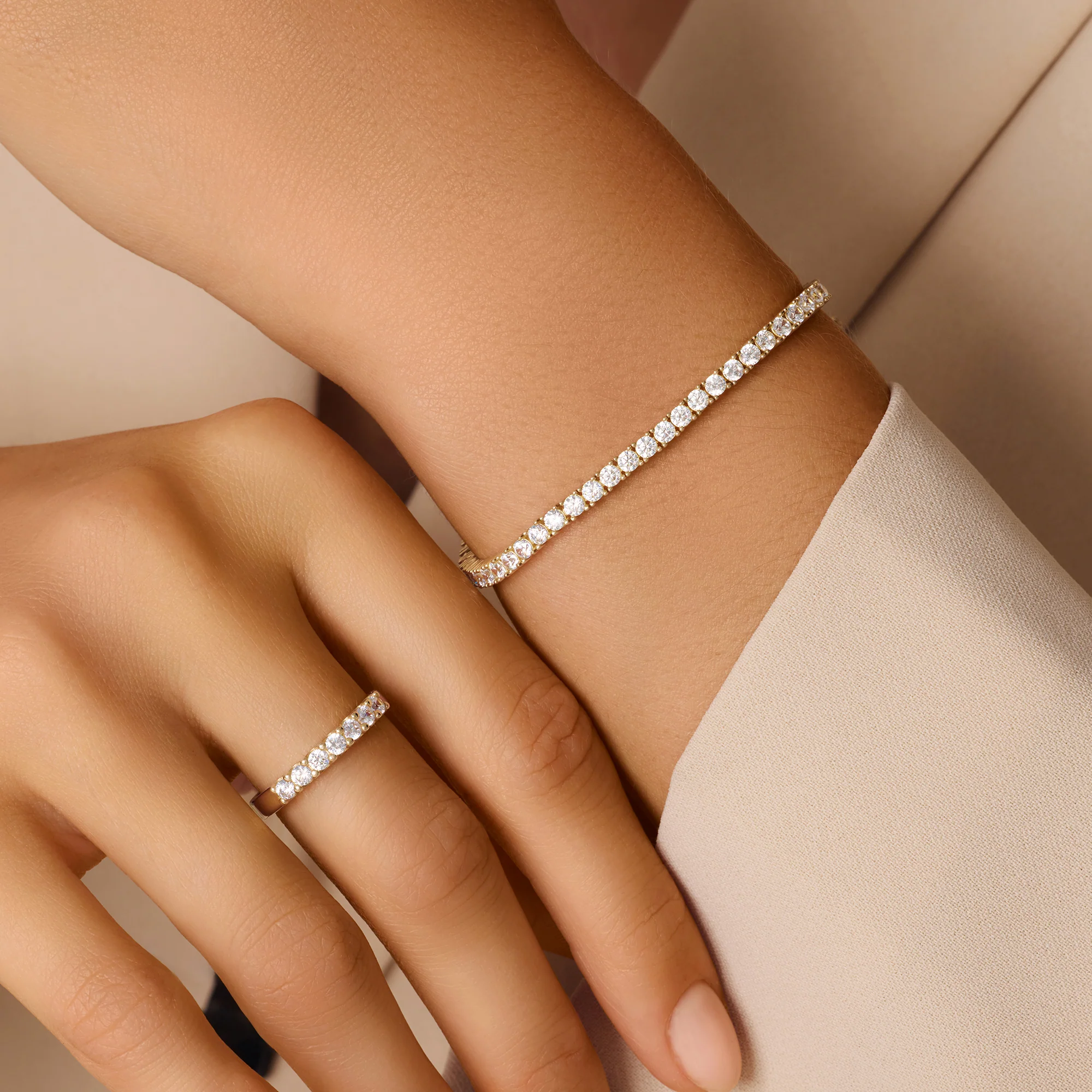 Cubic Zirconia Tennis Bracelet (18.5cm) - Image 3