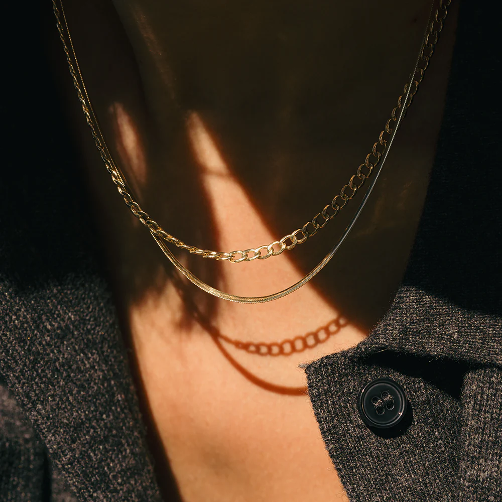 Herringbone Chain Necklace - Image 6