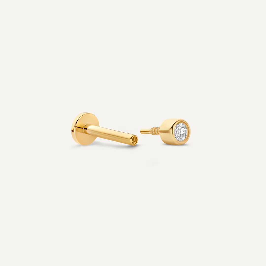 Diamond Bezel Set Round Cut Piercing (0.03 ct) - Image 7