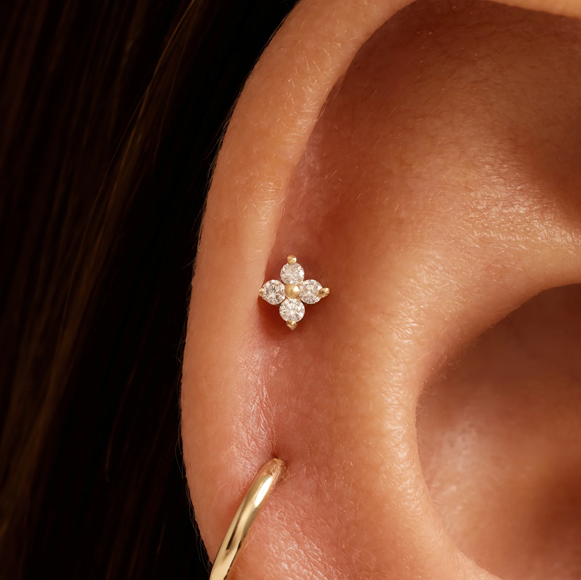 Diamond Clover Piercing (0.04 ct) - Image 6